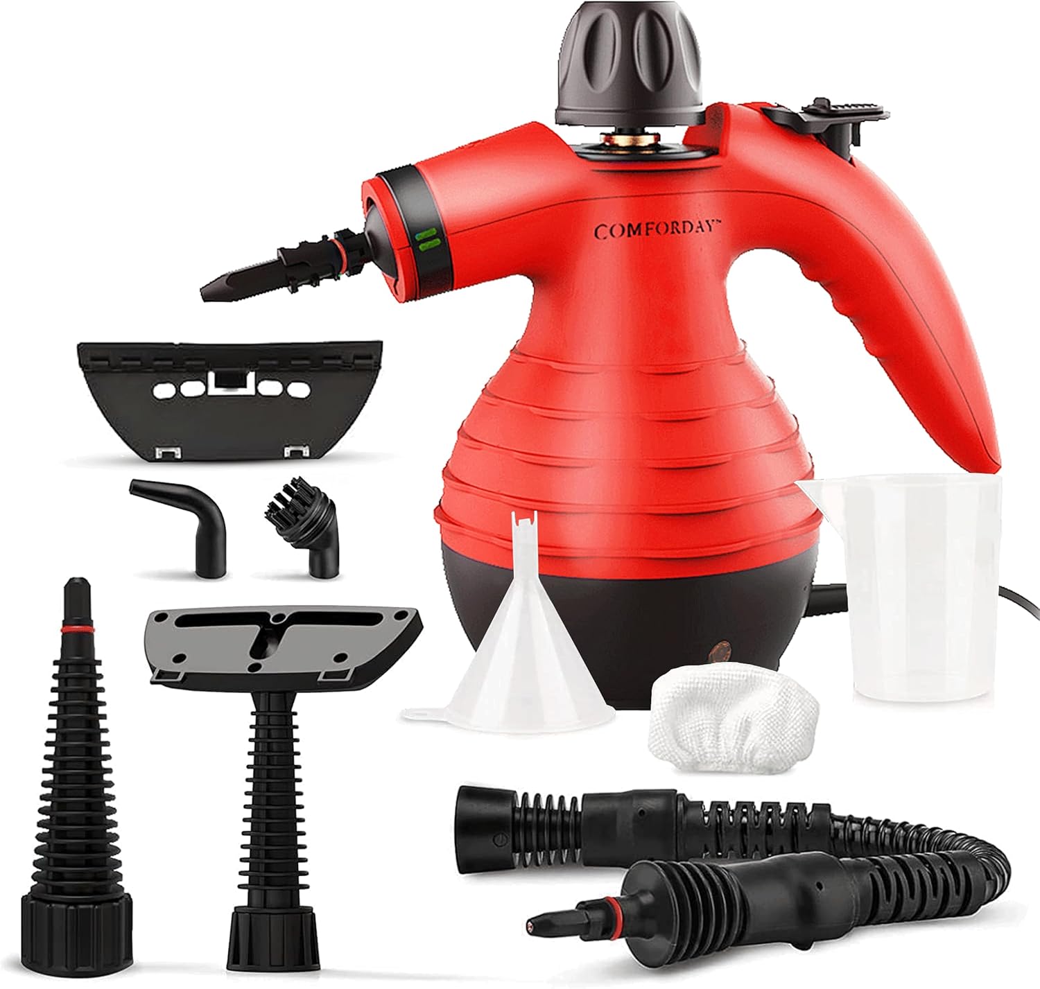 Comforday Pistola a Vapore in Alluminio con 9 Accessori