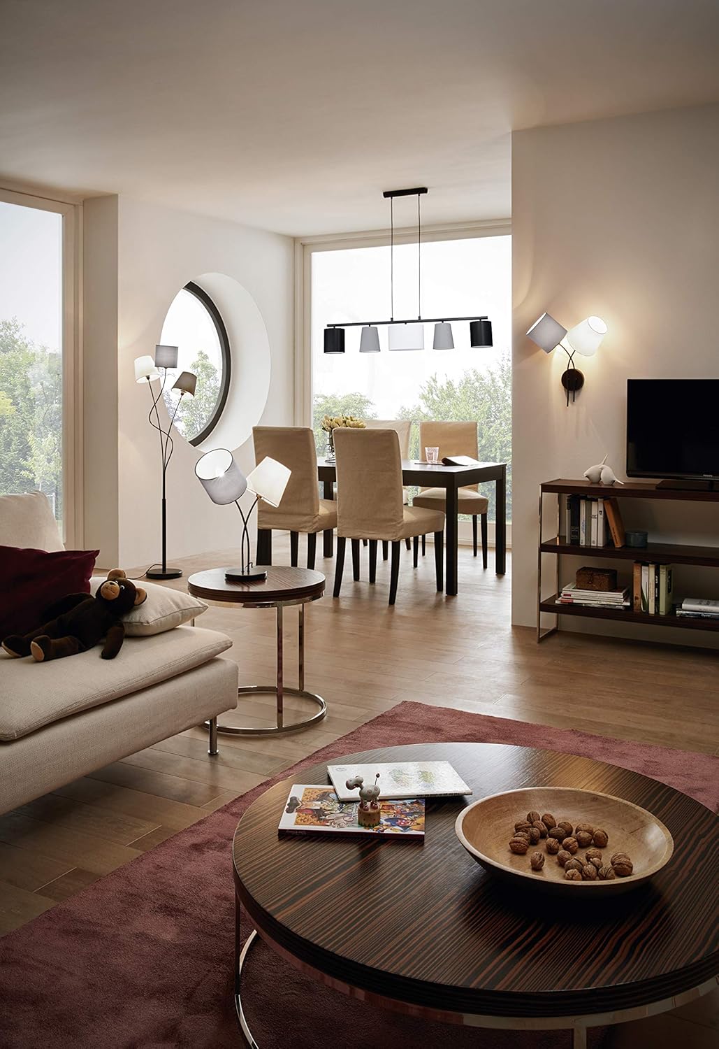 EGLO Almeida - Lampada da Tavolo in Tessuto a Due Luci - immagine 4