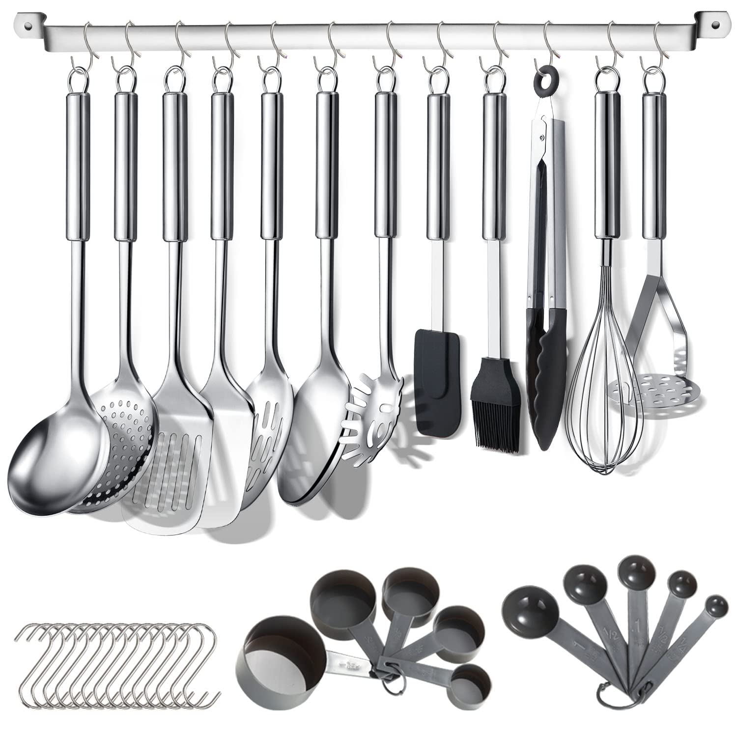 Berglander Set 38 Utensili da Cucina in Acciaio Inox
