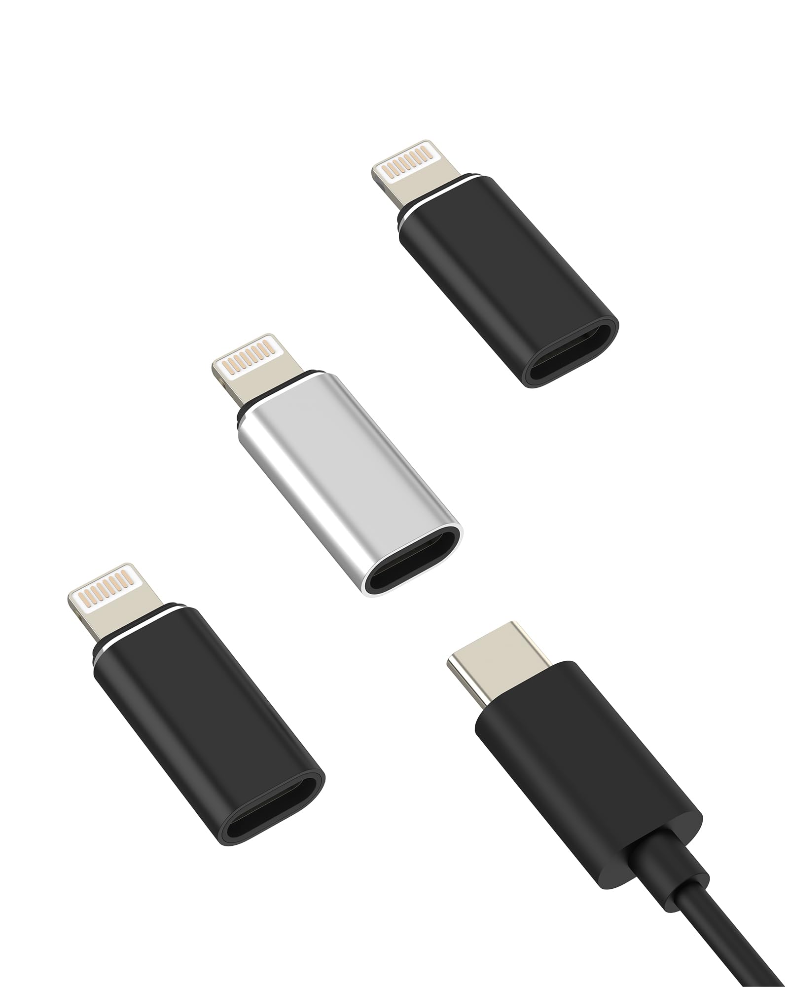 Adattatore USB-C Femmina a Lightning Maschio (3 Pezzi)