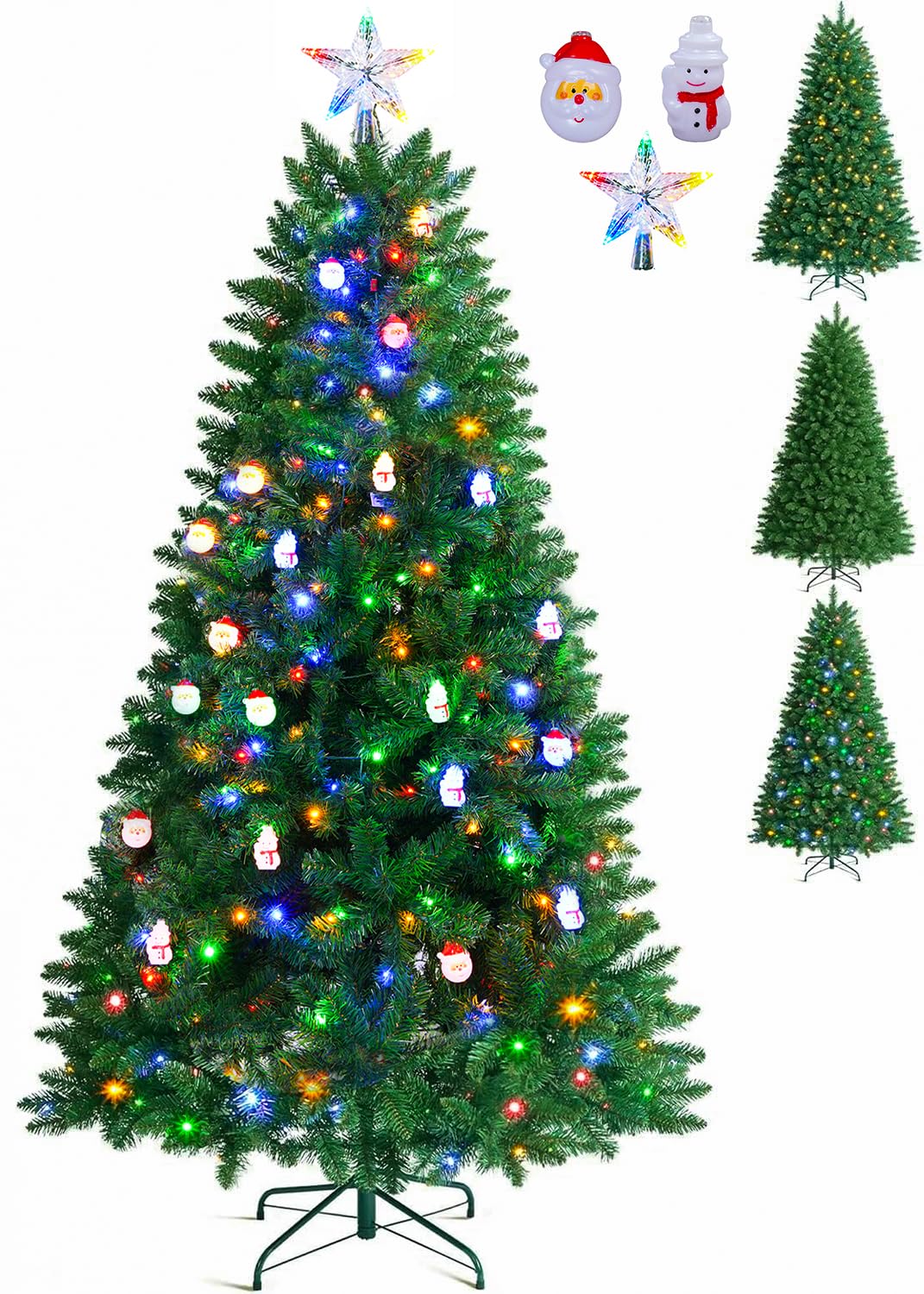Albero di Natale Artificiale Pre-Illuminato 6ft