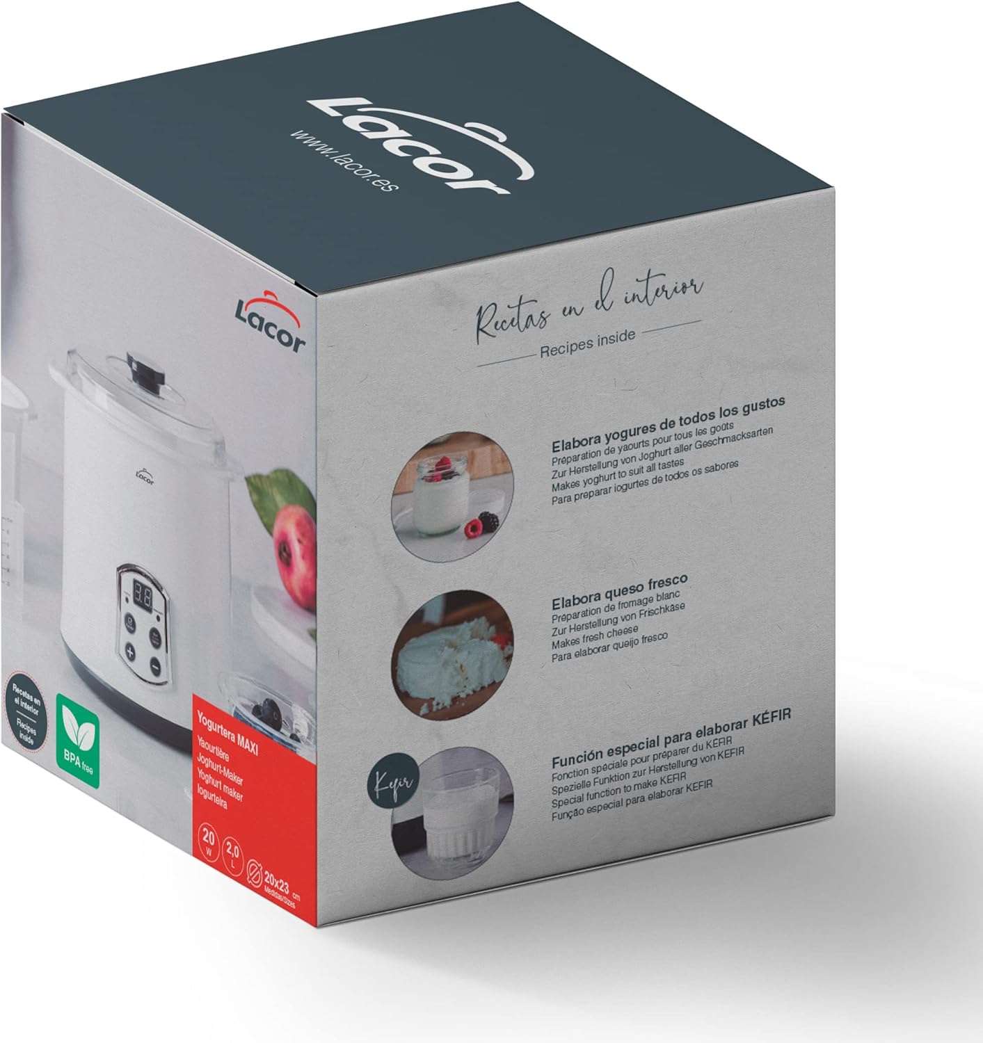 Lacor - 69243 - Supersillenciosa Maxi Yogurt Maker 2L - immagine 6