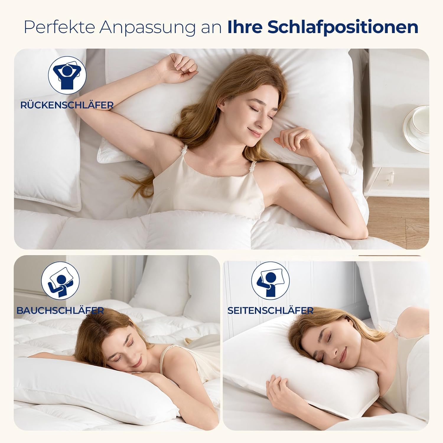 Homyrium Cuscini in Piuma 60x60cm (Set da 2) - immagine 2