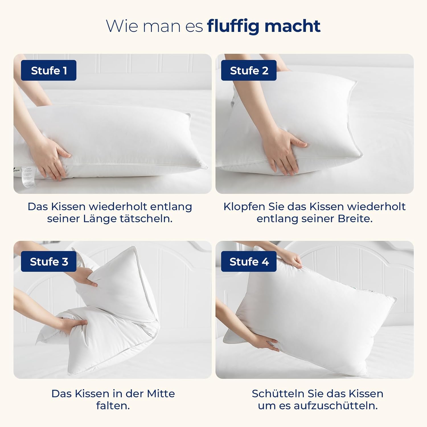 Homyrium Cuscini in Piuma 60x60cm (Set da 2) - immagine 6