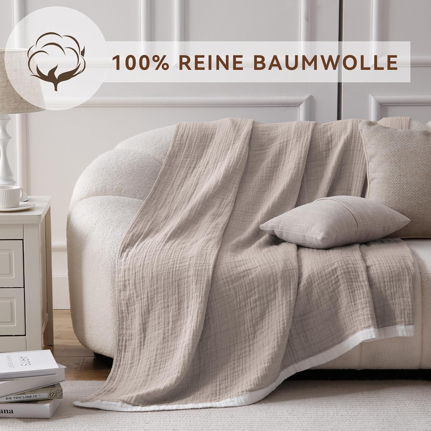 Se Softexly Coperta Morbida di Cotone 230 x 260 cm - immagine 4