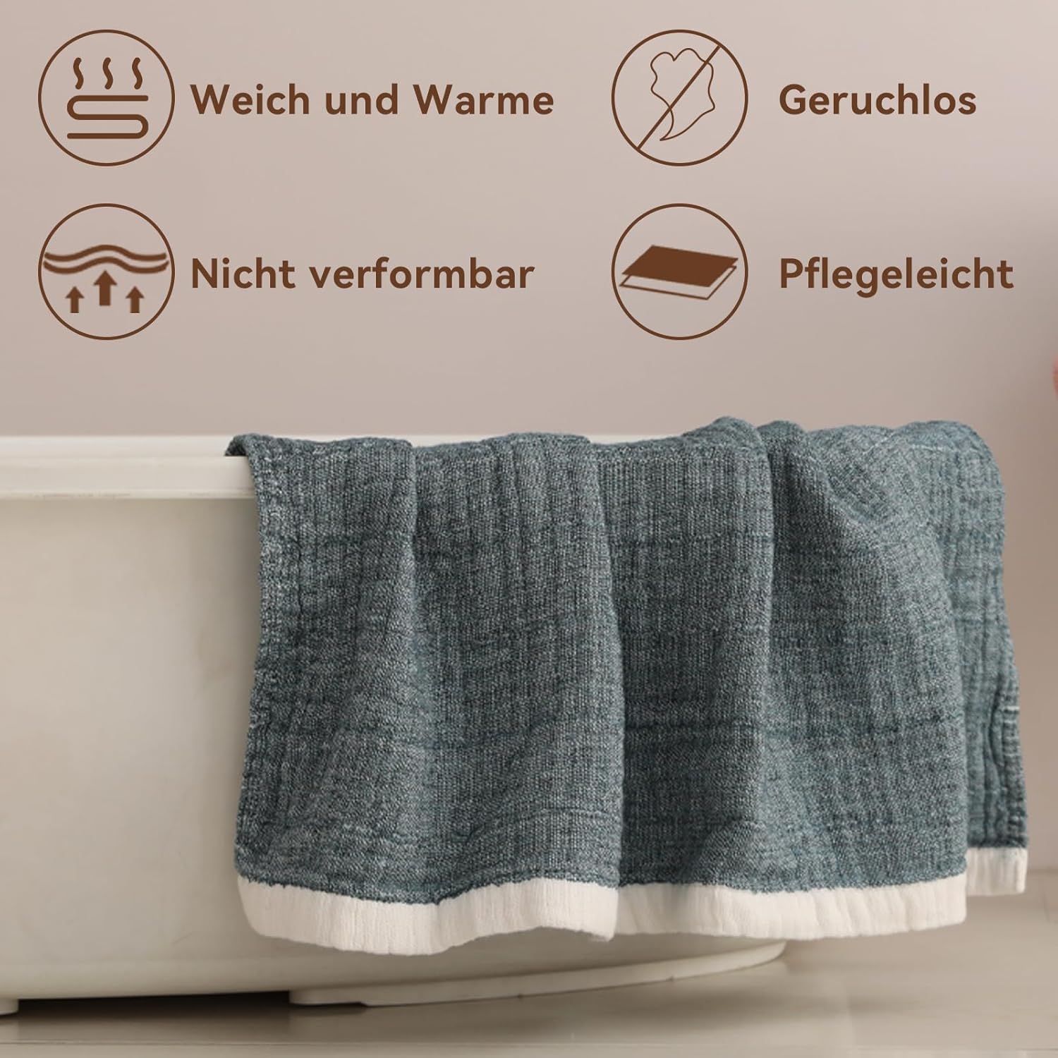 Se Softexly Coperta Morbida di Cotone 230 x 260 cm - immagine 5