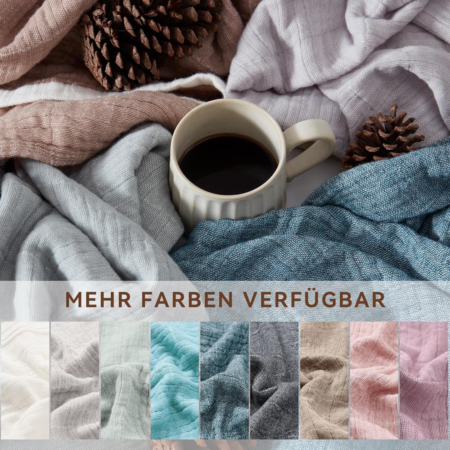 Se Softexly Coperta Morbida di Cotone 230 x 260 cm - immagine 6