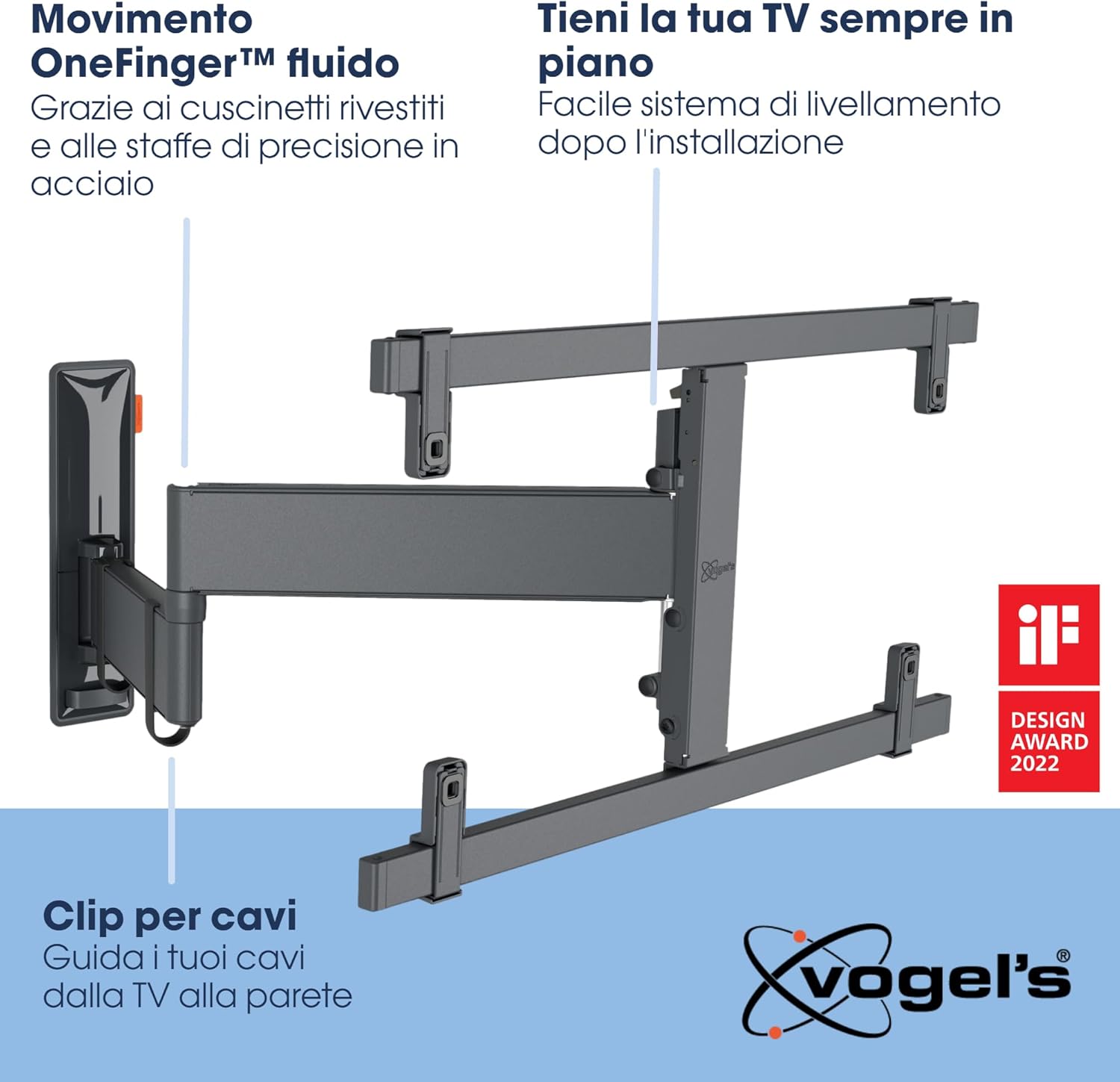 Vogel's TVM 3665 - Supporto TV OLED 40-77 pollici, Nero - immagine 3