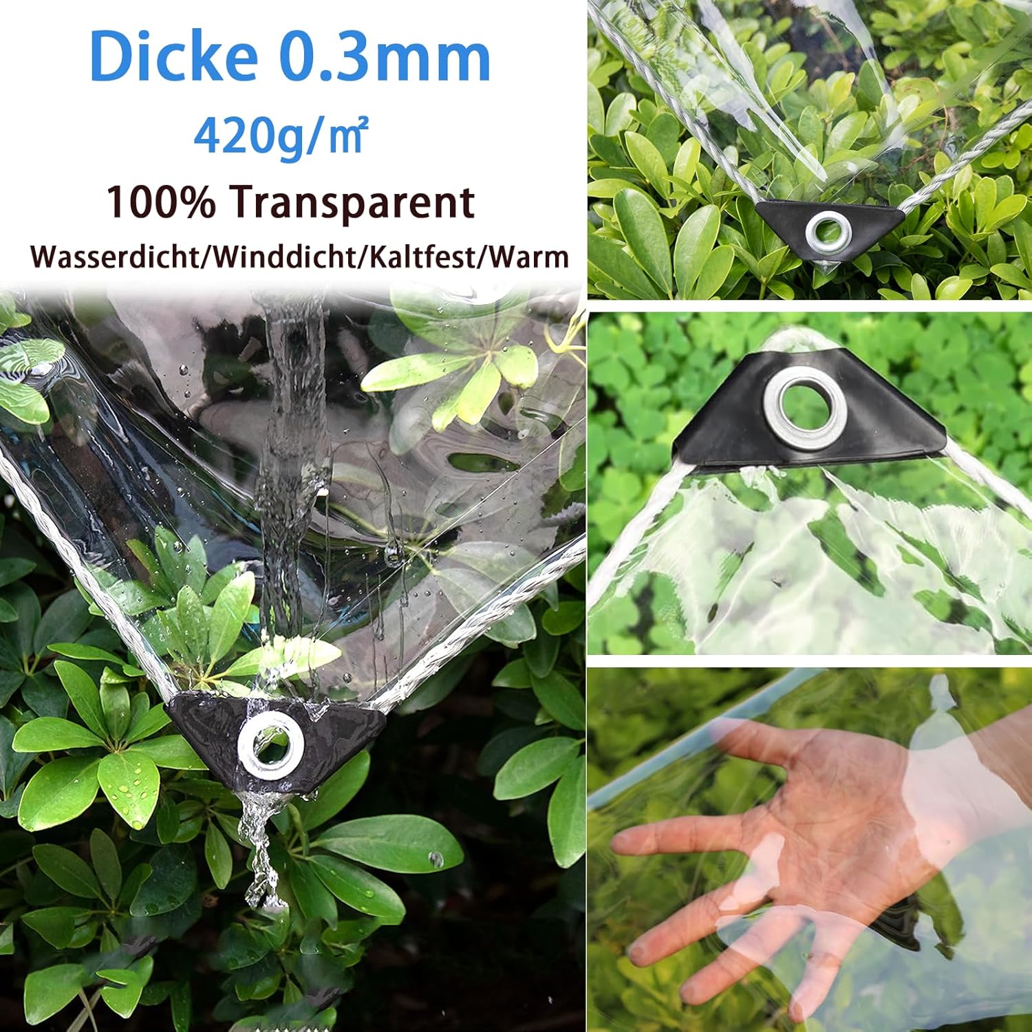 Telone Impermeabile in PVC Trasparente 420 g/m² - immagine 4