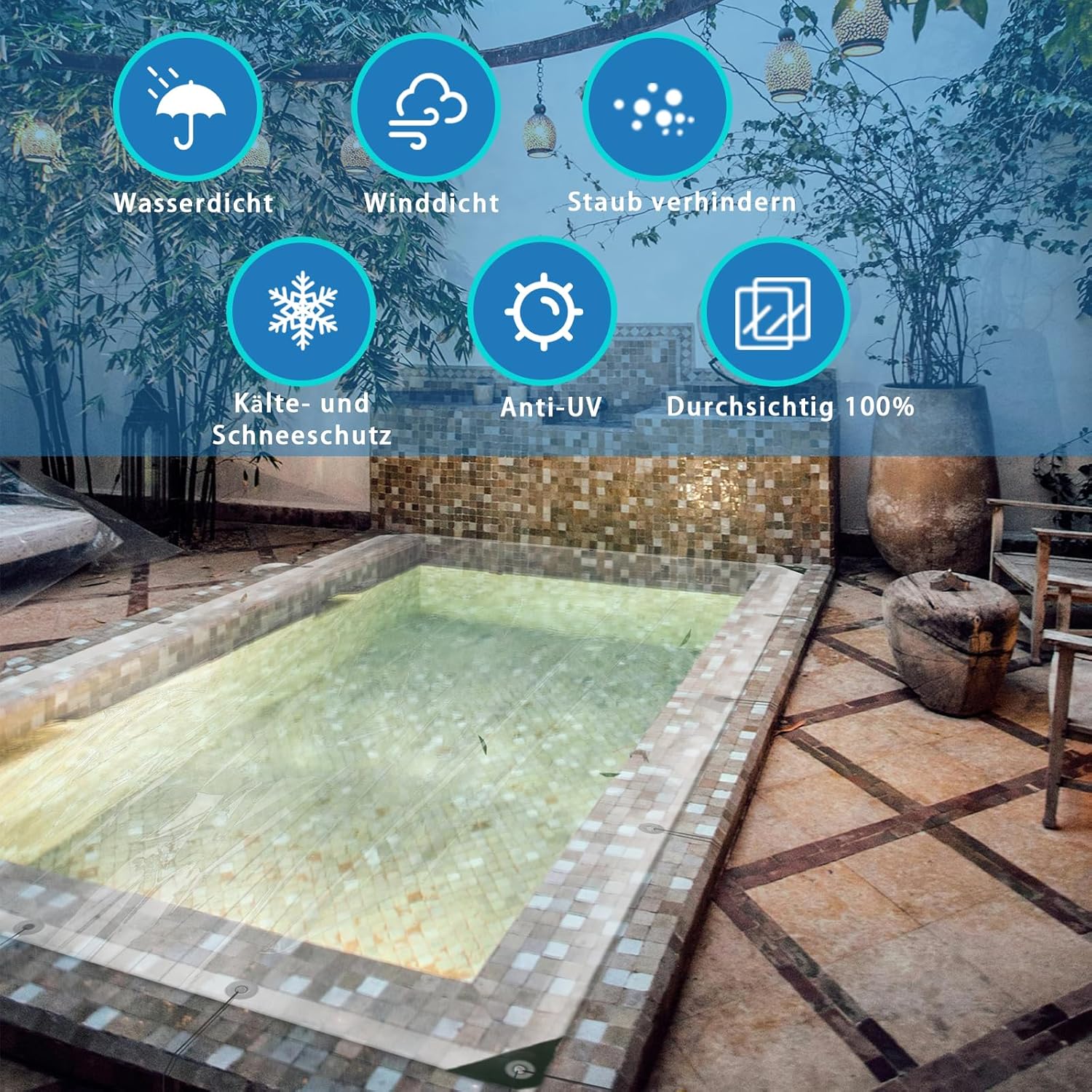 Telone Impermeabile in PVC Trasparente 420 g/m² - immagine 6