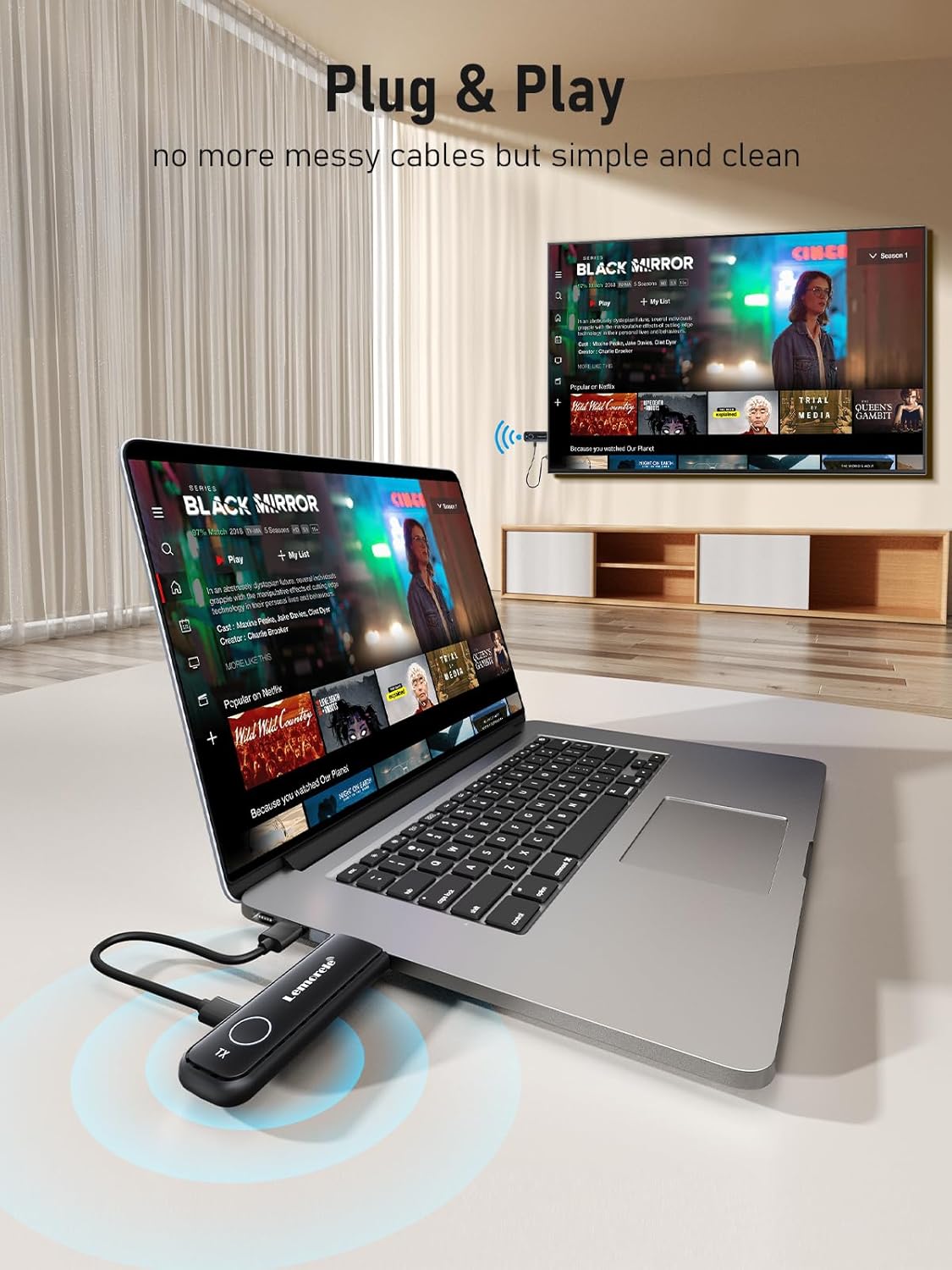 Lemorele HDMI Senza Fili 165FT/50M - Trasmettitore e Ricevitore - immagine 2