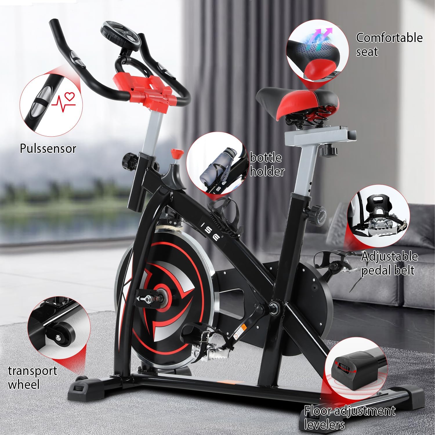 Ise Cyclette da Casa SY-7802 con Resistenza Regolabile - immagine 5