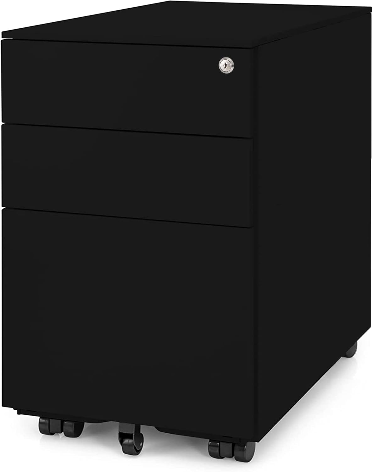 Ergotopia® Cassettiera Arrotolabile con Serratura, Nera - immagine 1