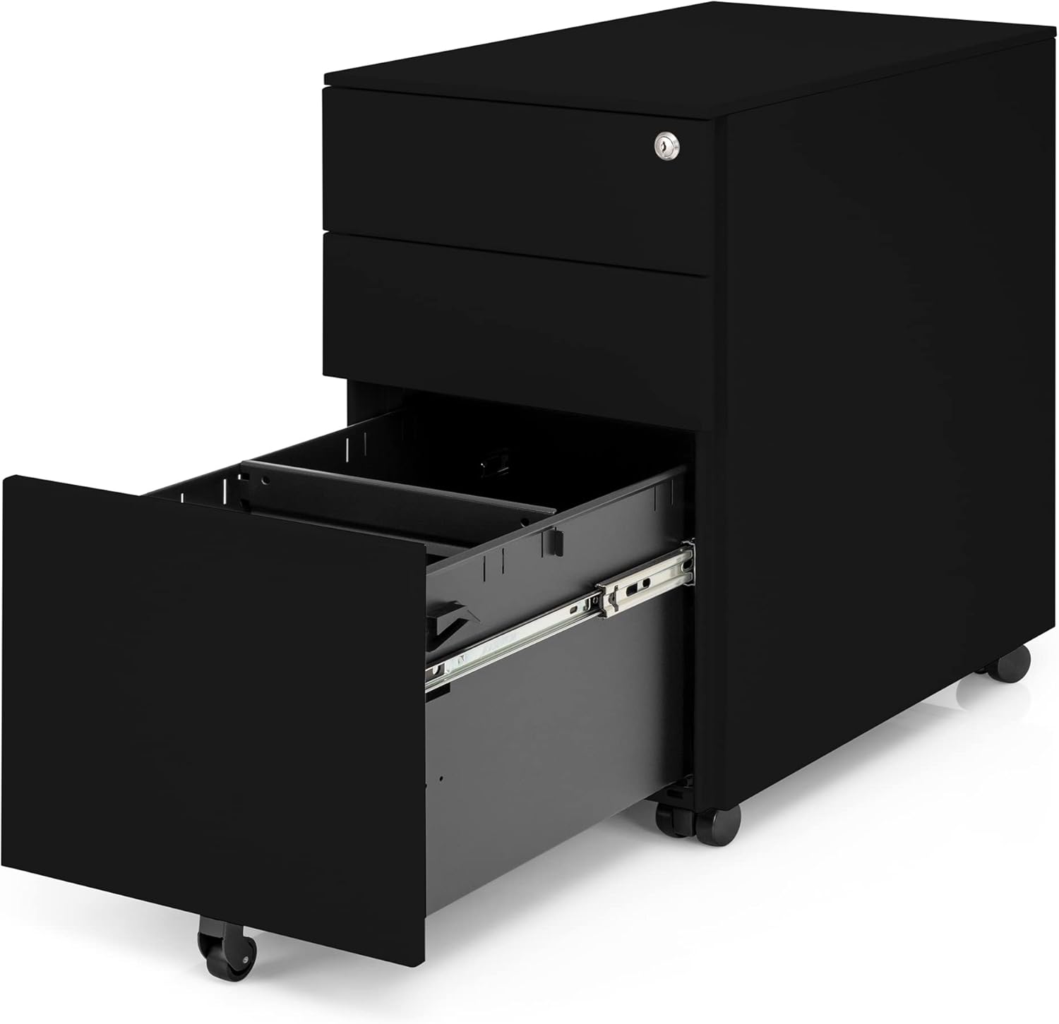 Ergotopia® Cassettiera Arrotolabile con Serratura, Nera - immagine 6