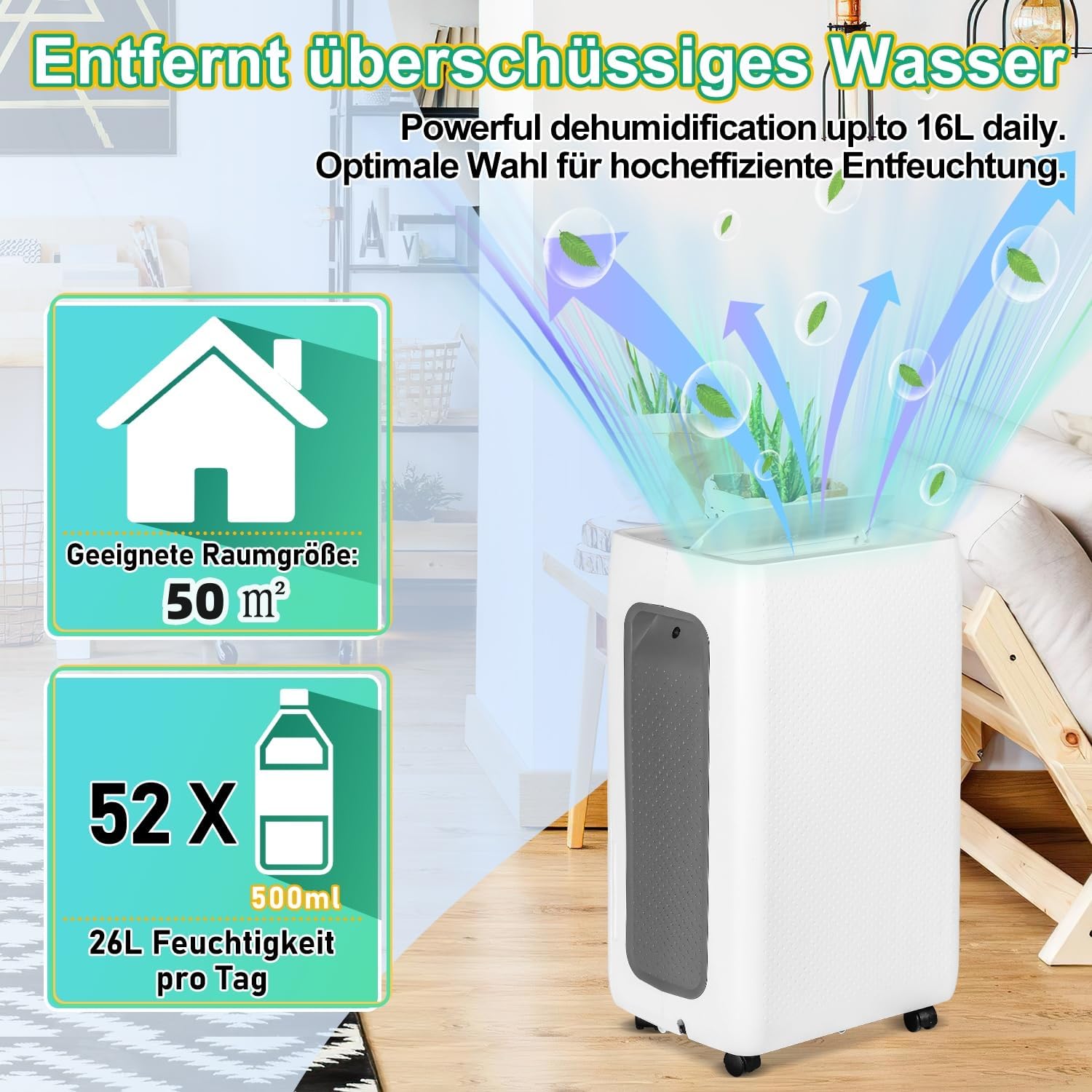 Deumidificatore Casa 26L/24h con 3 Modalità - immagine 2