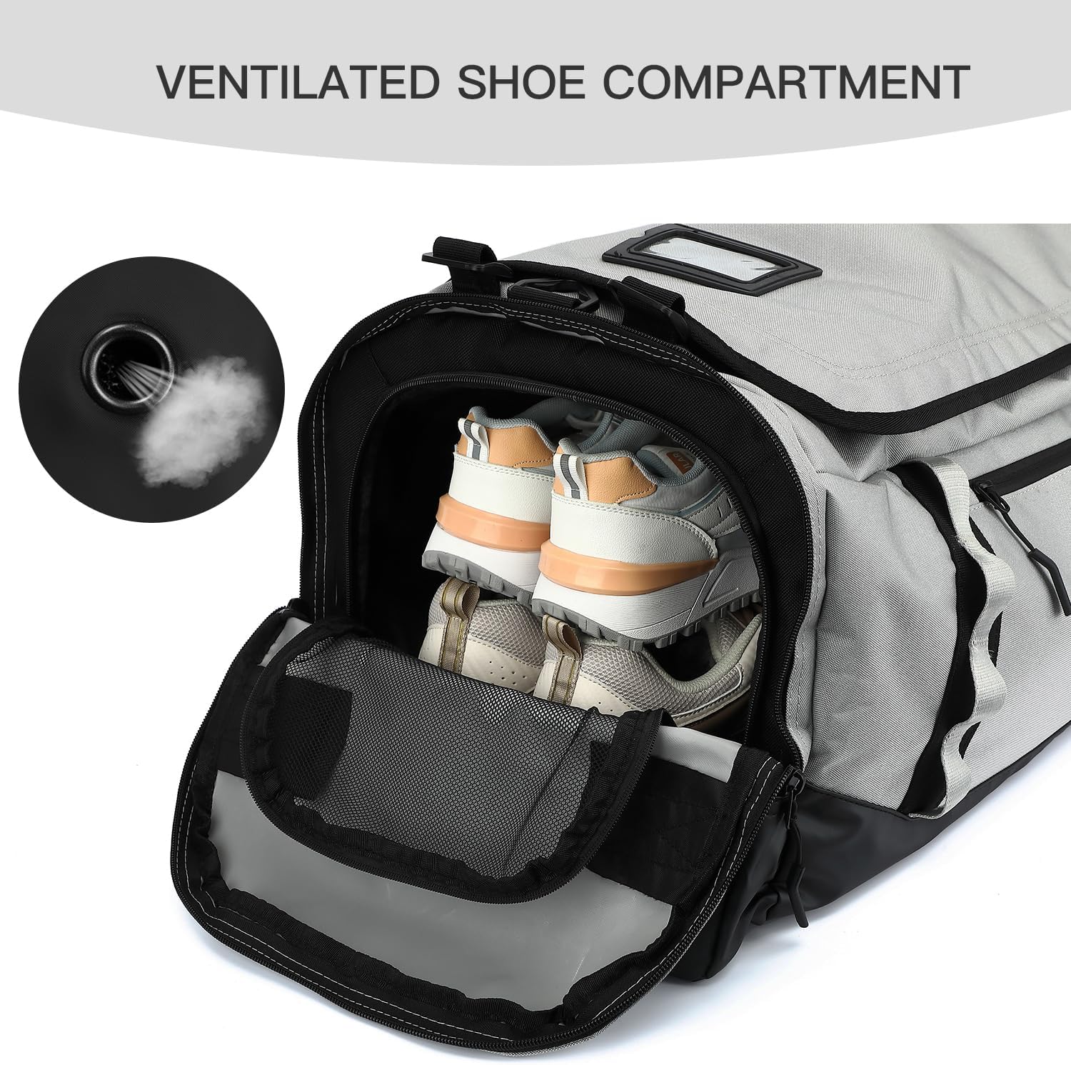 Borsone Palestra Uomo Grande 70L Grigio - immagine 4