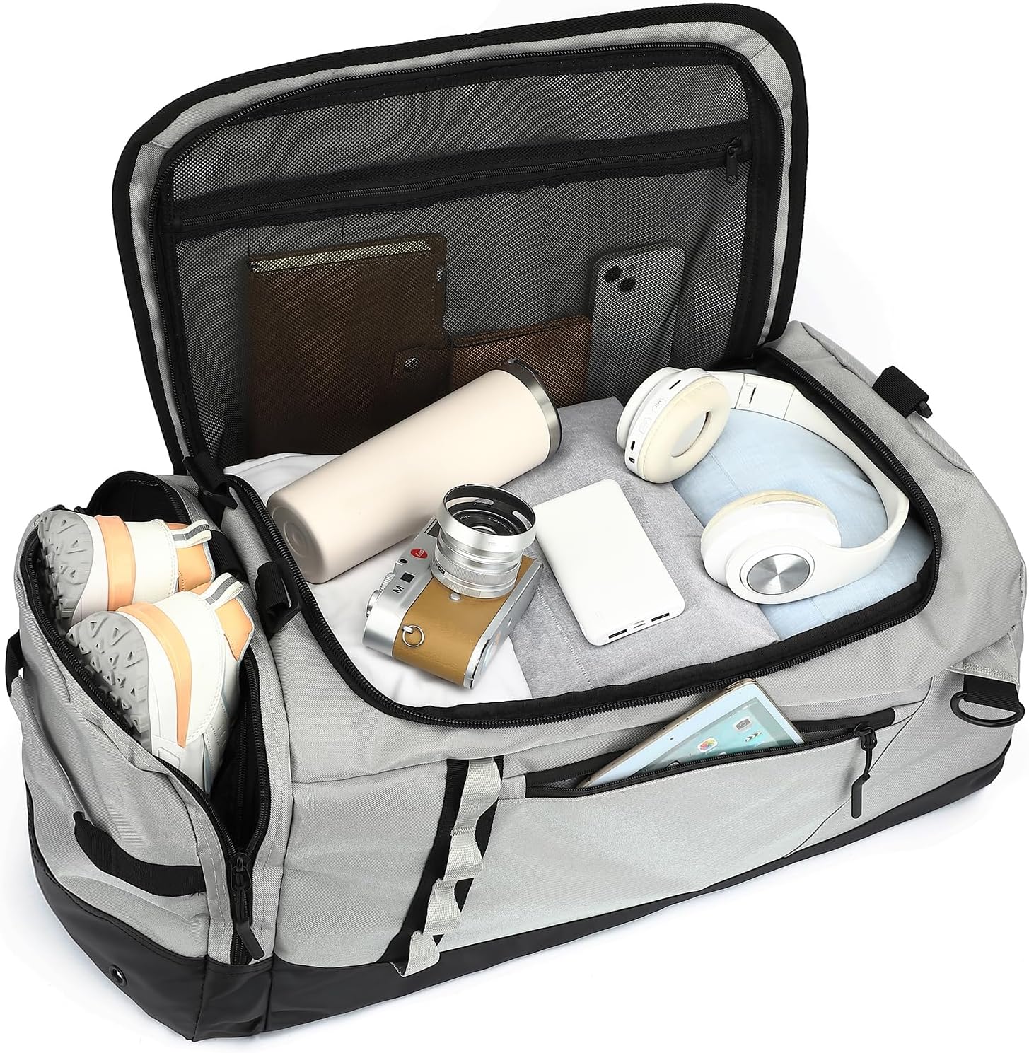 Borsone Palestra Uomo Grande 70L Grigio - immagine 8