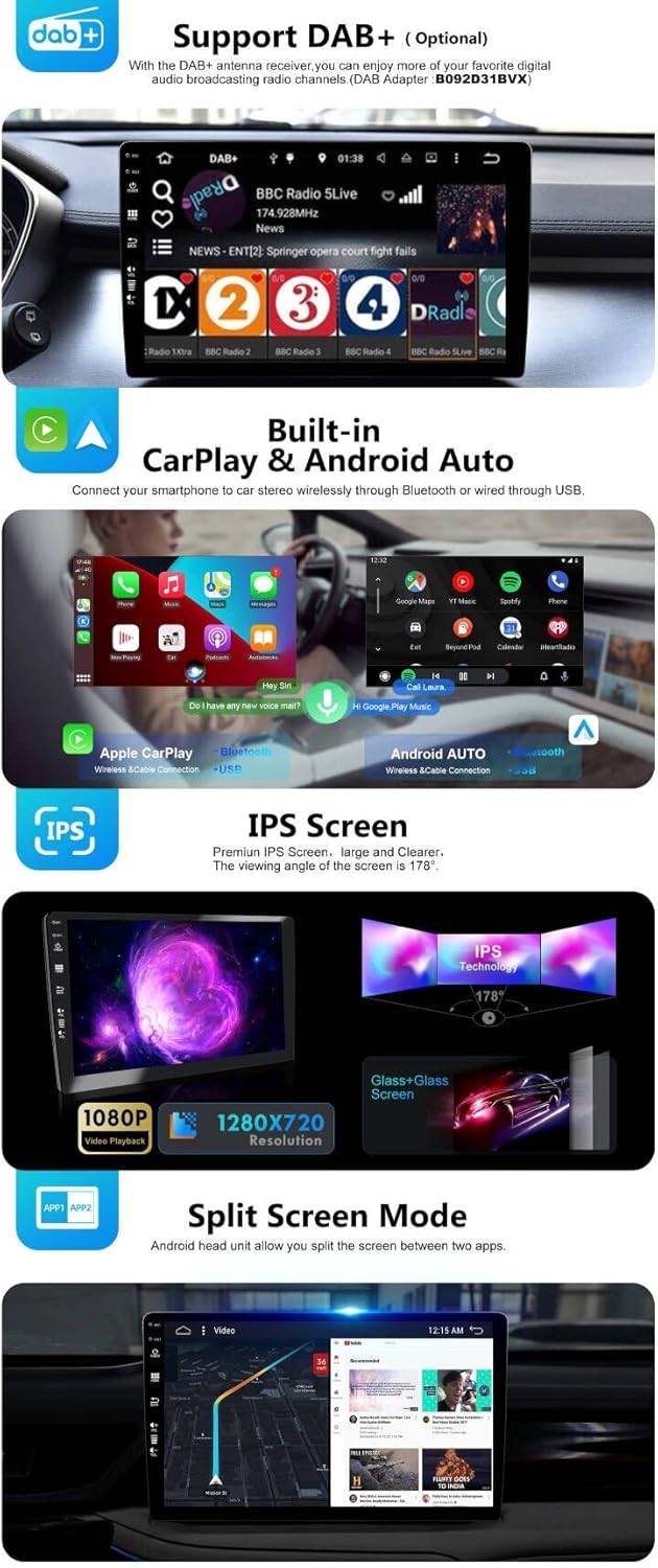 SXAUTO Autoradio Android 14 per Jeep Grand Cherokee WJ - immagine 4