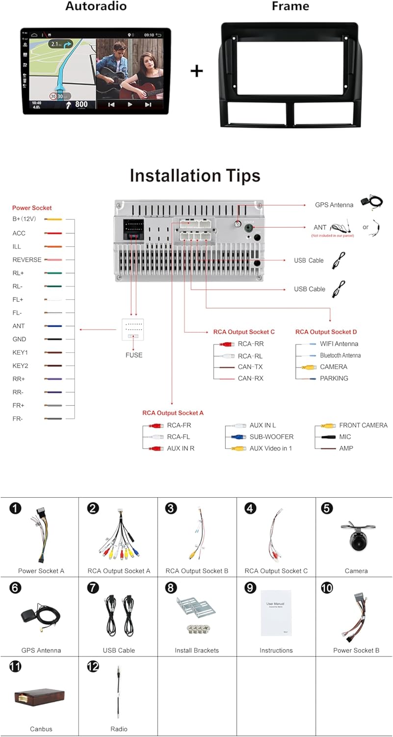 SXAUTO Autoradio Android 14 per Jeep Grand Cherokee WJ - immagine 5