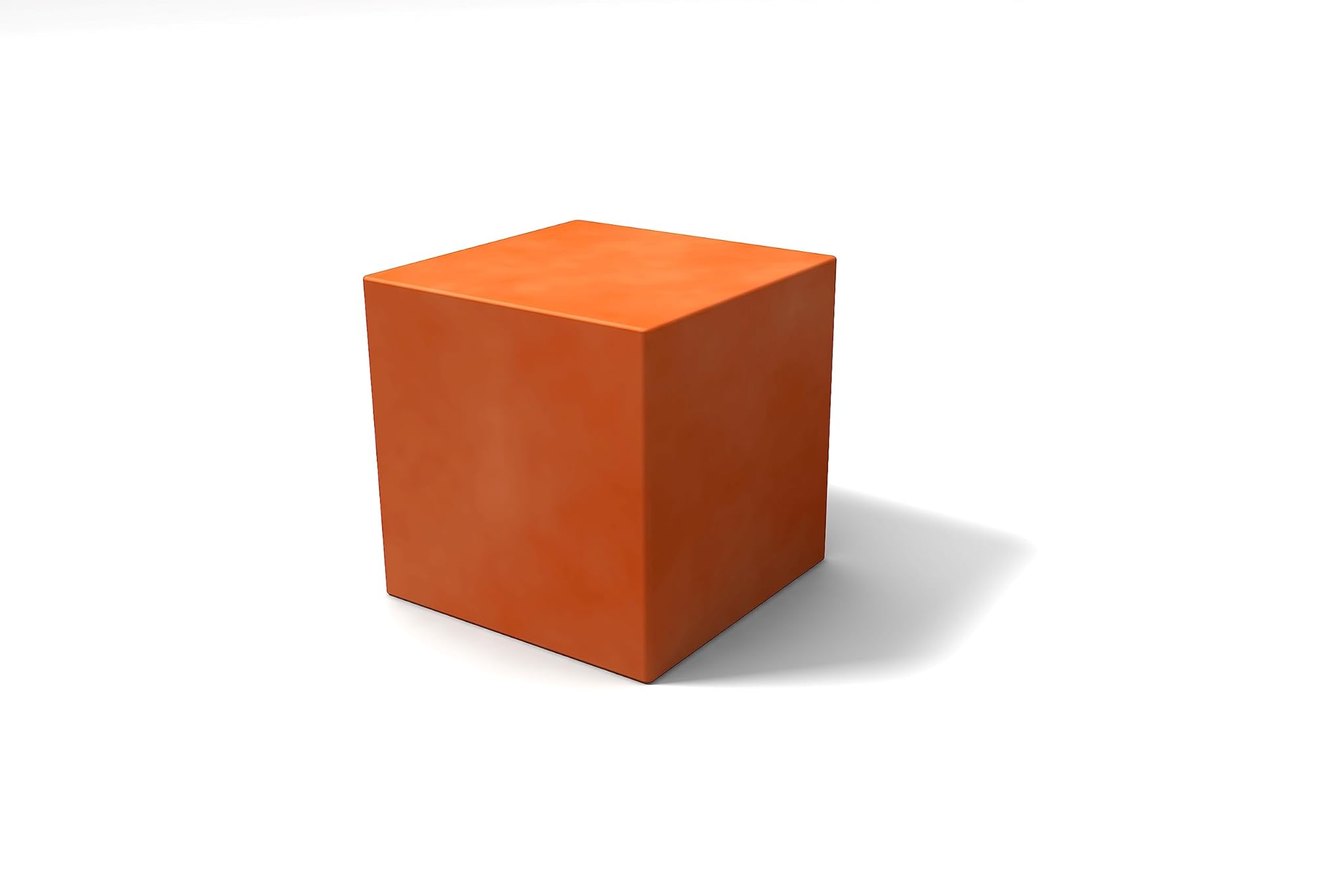 Cubo colorato resina per interno ed esterno cm 25x25x25 arancio. Lavabile e resistente. Made in Italy