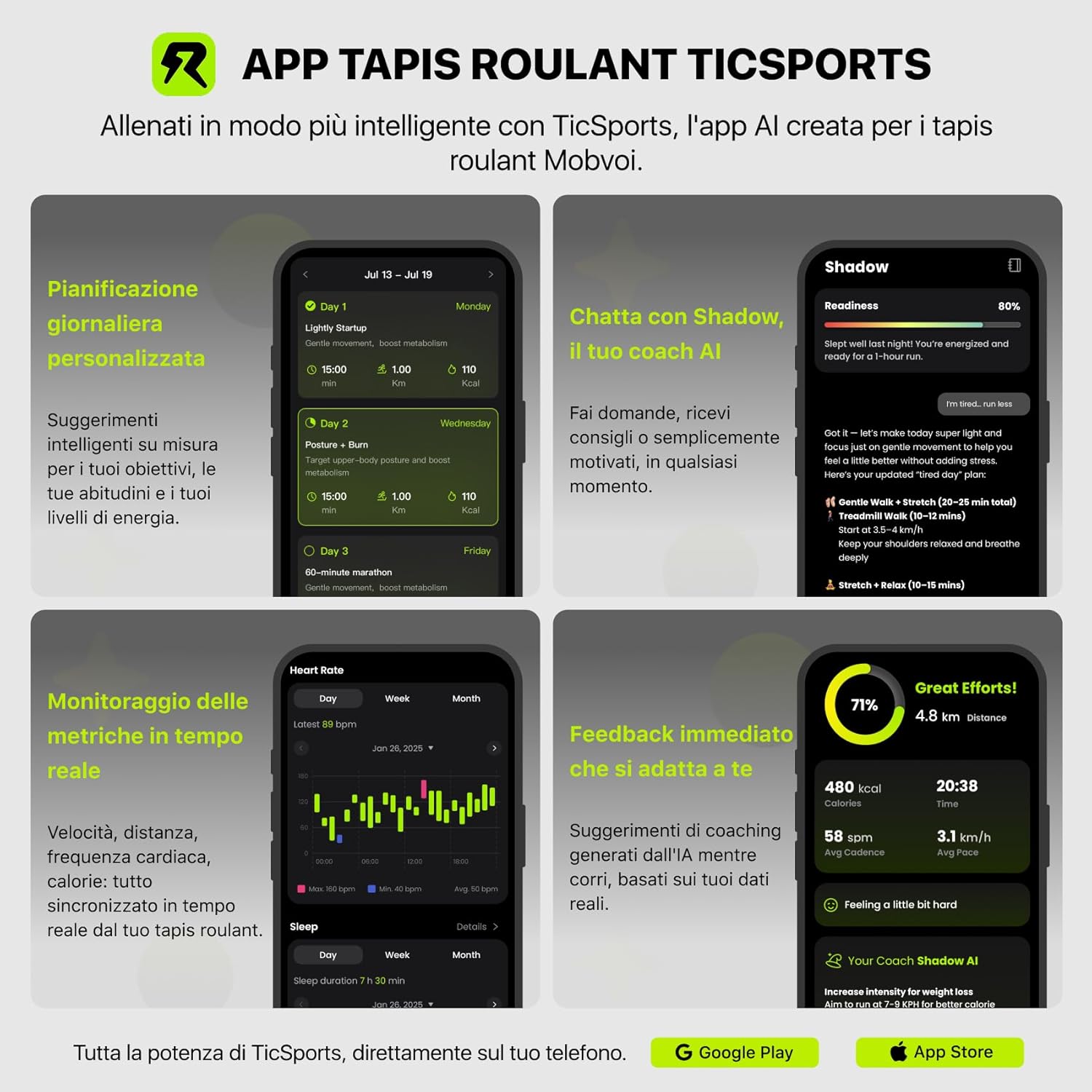 Mobvoi Walking Pad Tapis Roulant 2 in 1 AI 6 km/h - immagine 5