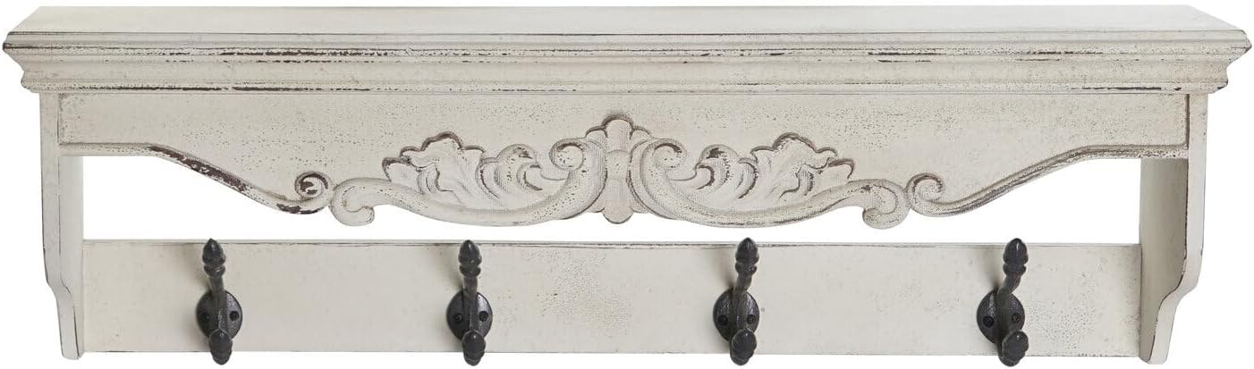 PERCHERO PARED ABETO METAL 85X18X25 ENVEJECIDO