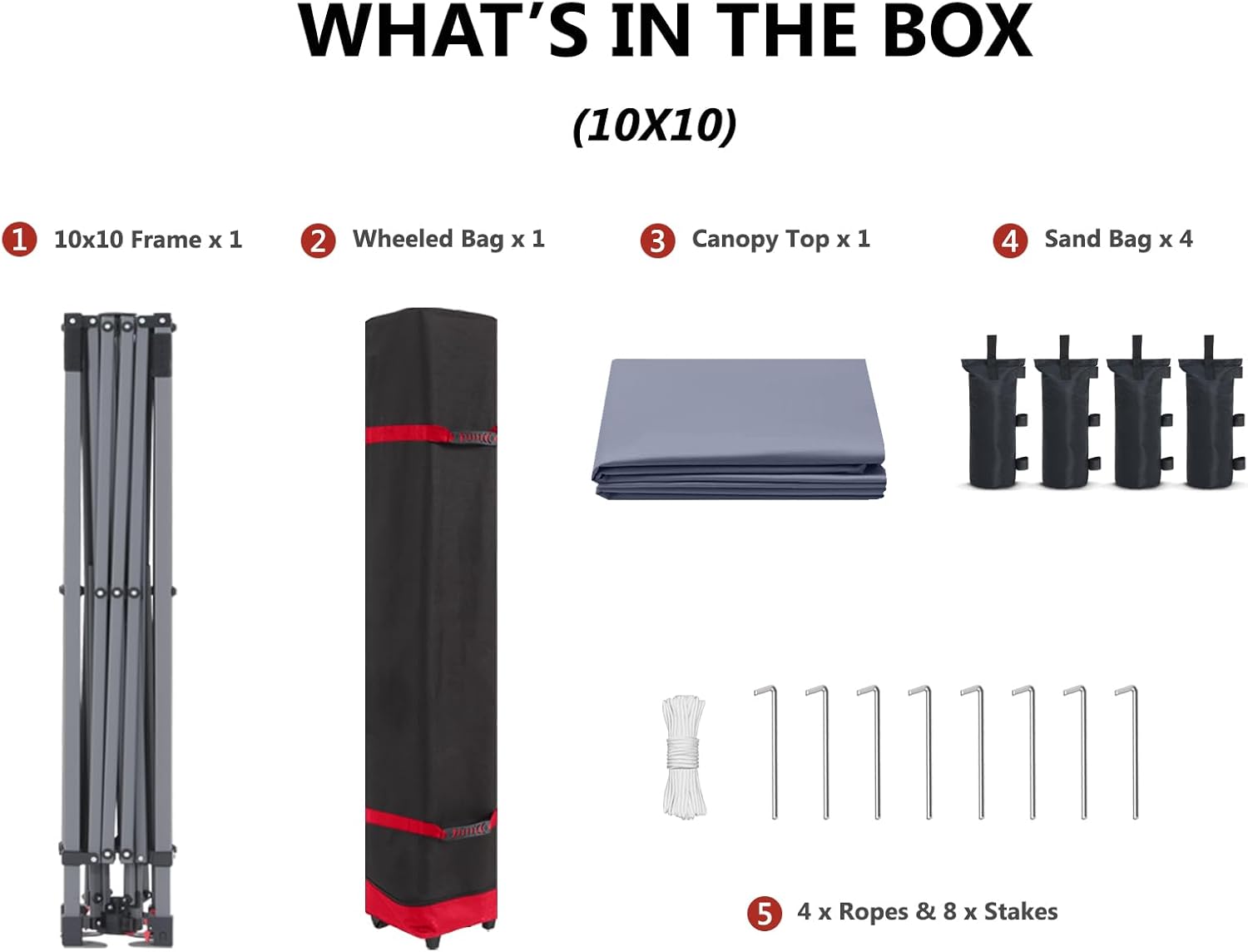 Abccanopy Tenda Parasole Gazebo 10x10 Facile Elevamento - immagine 3