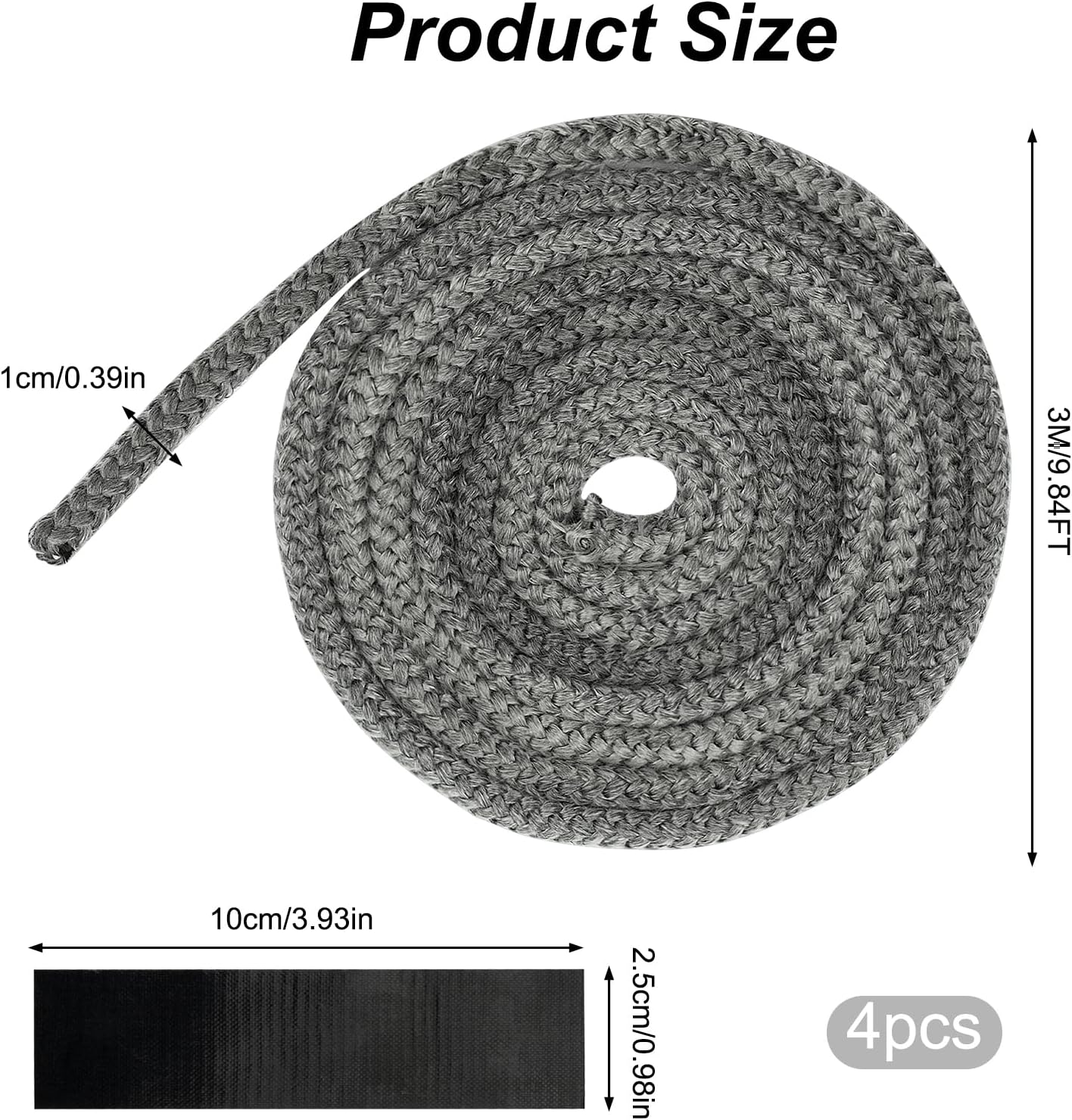 Guarnizione per Porta Stufa 10mm x 3m - immagine 2
