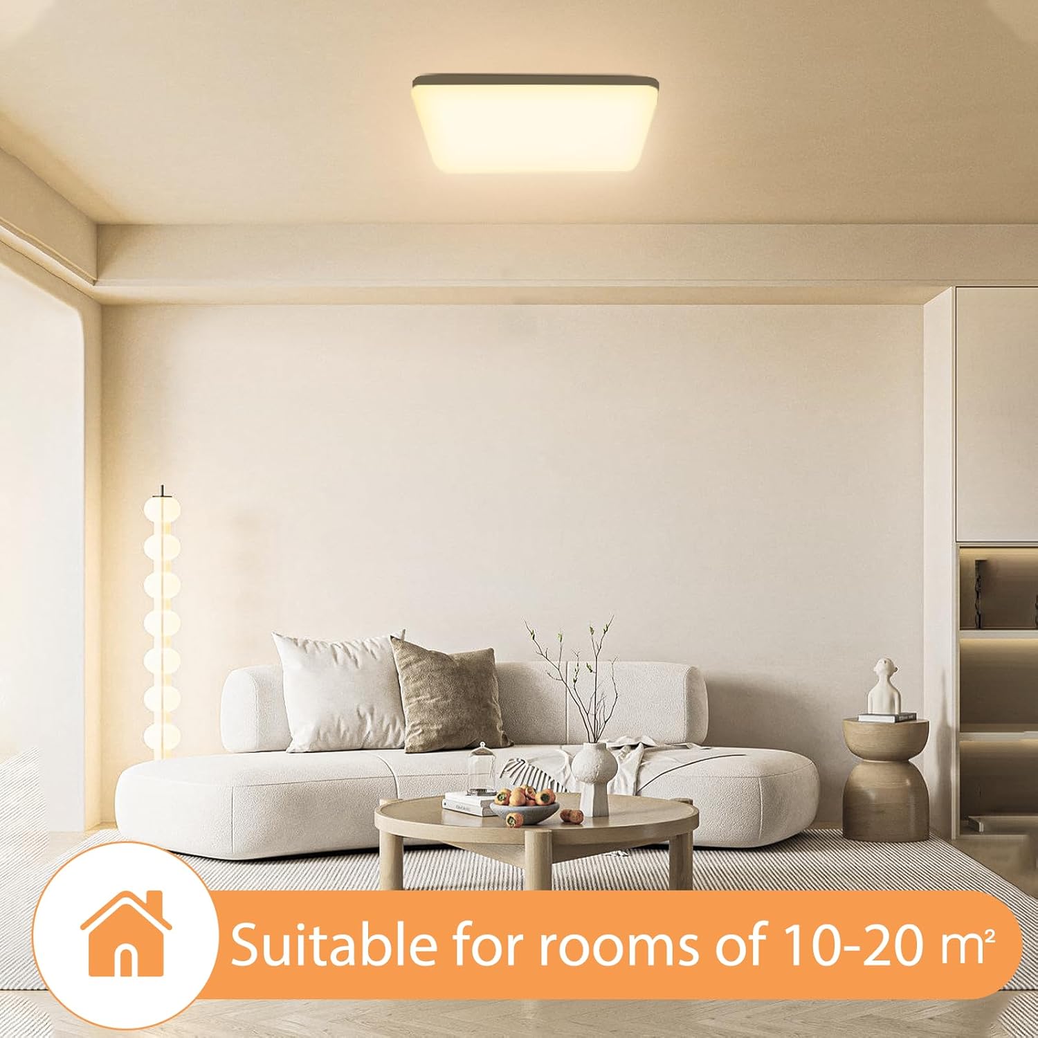 Plafoniera LED Soffitto Quadrata 20W 3000K - immagine 6