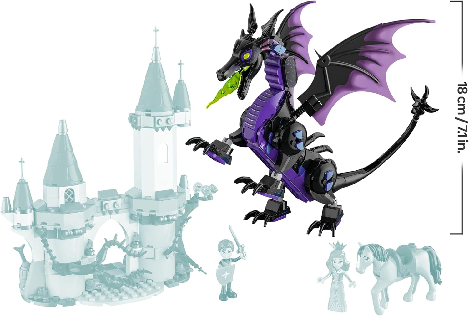 Lego Disney Malefica Drago - Castello Giocattolo 43240 - immagine 8