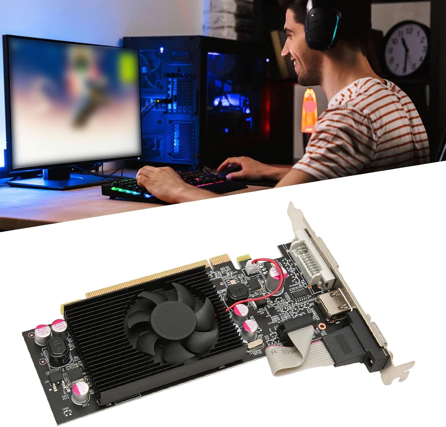 Scheda Grafica Desktop 1GB DDR2 64 Bit PCI Express 2.0 - immagine 3