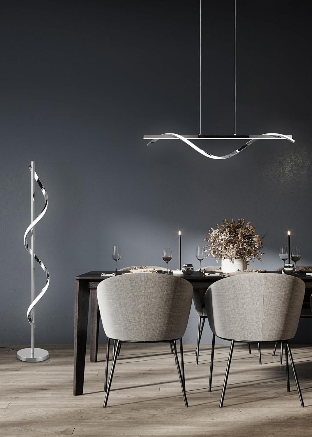 Reality LED Sospensione Isabel R32201106 Cromata 26W - immagine 4