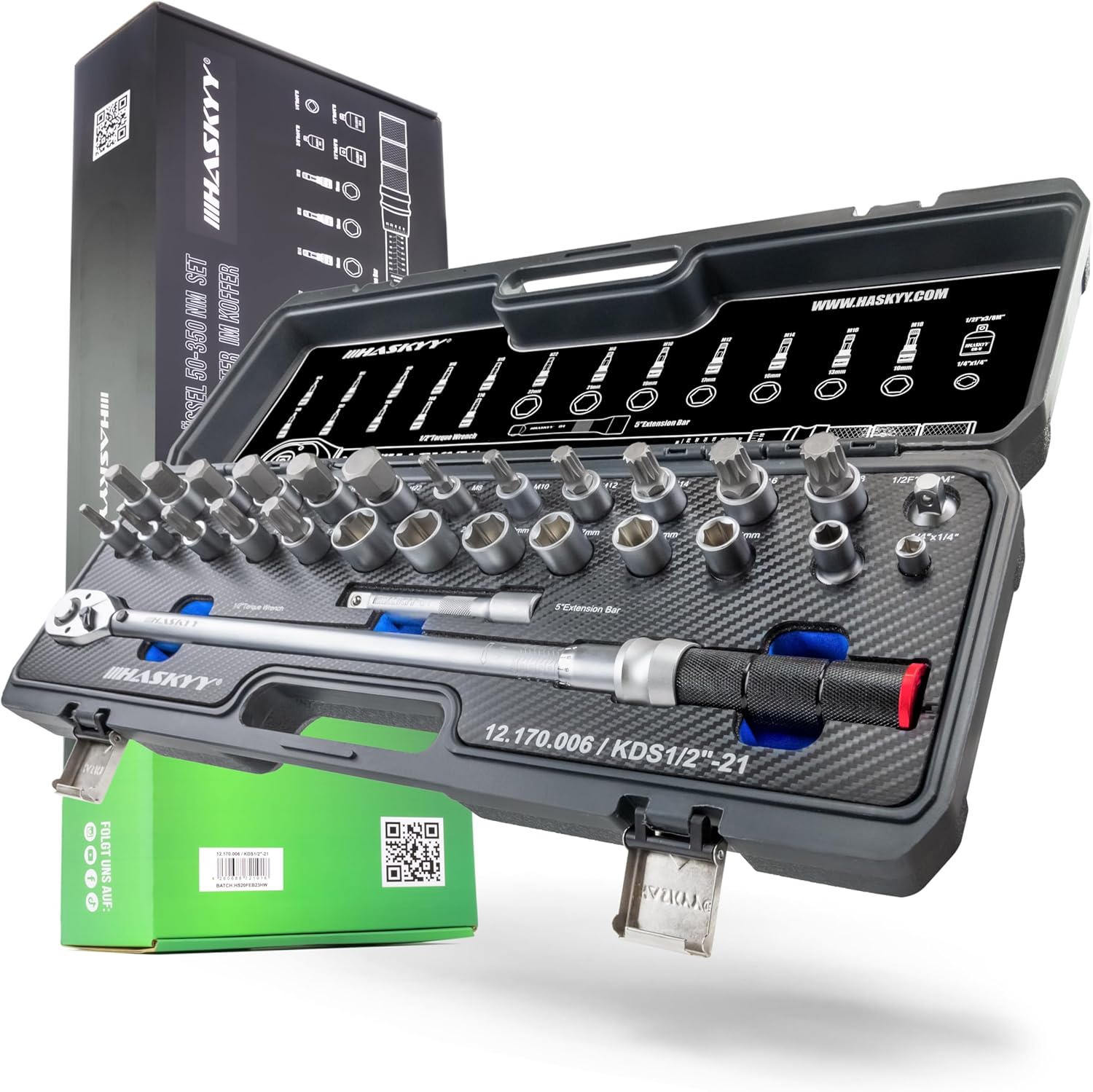 Haskyy Set Chiavi Dinamometriche 1/2" 50-350 Nm