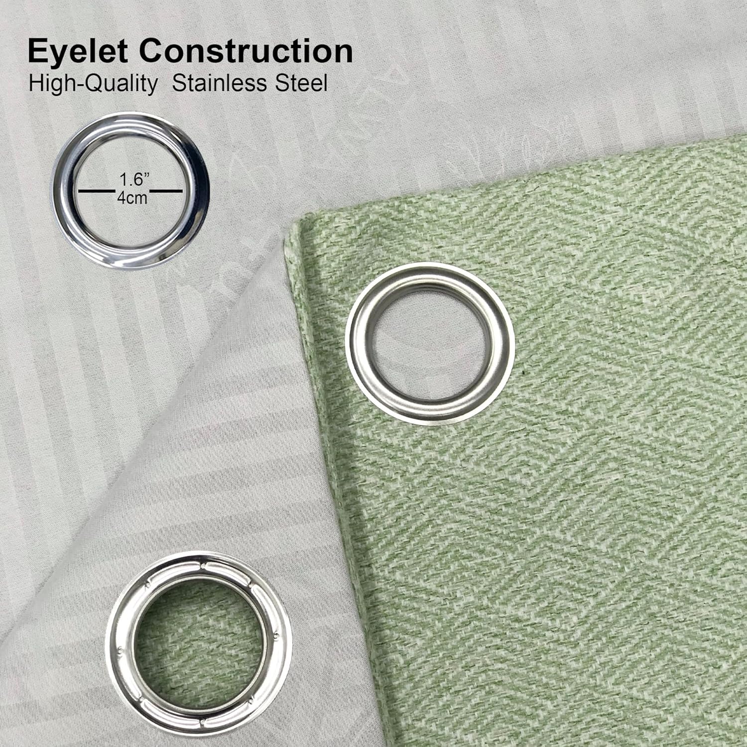 Always4u Tende Oscuranti 100% Imitazione Lana, Verde - immagine 5