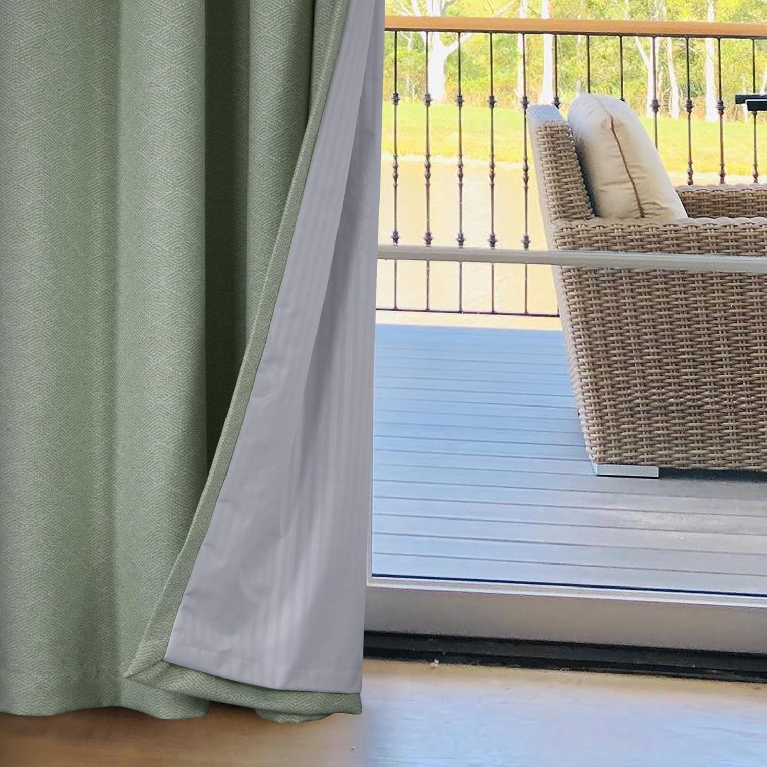 Always4u Tende Oscuranti 100% Imitazione Lana, Verde - immagine 8