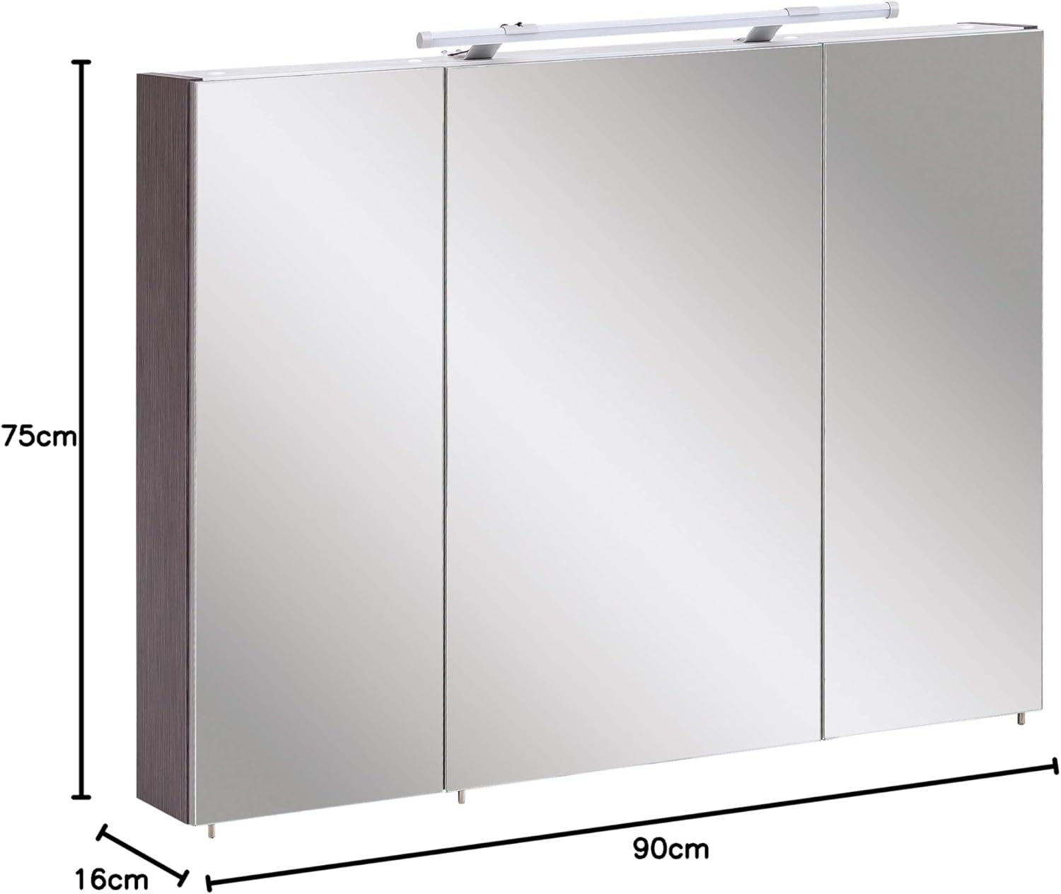 Schildmeyer Trient - Armadietto a Specchio 90x16x75 cm - immagine 3