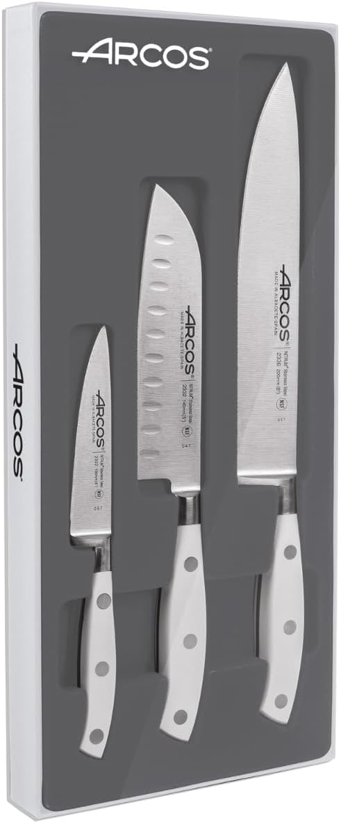 Arcos Set Coltelli Forgiati 3 Pezzi Serie Riviera Blanc