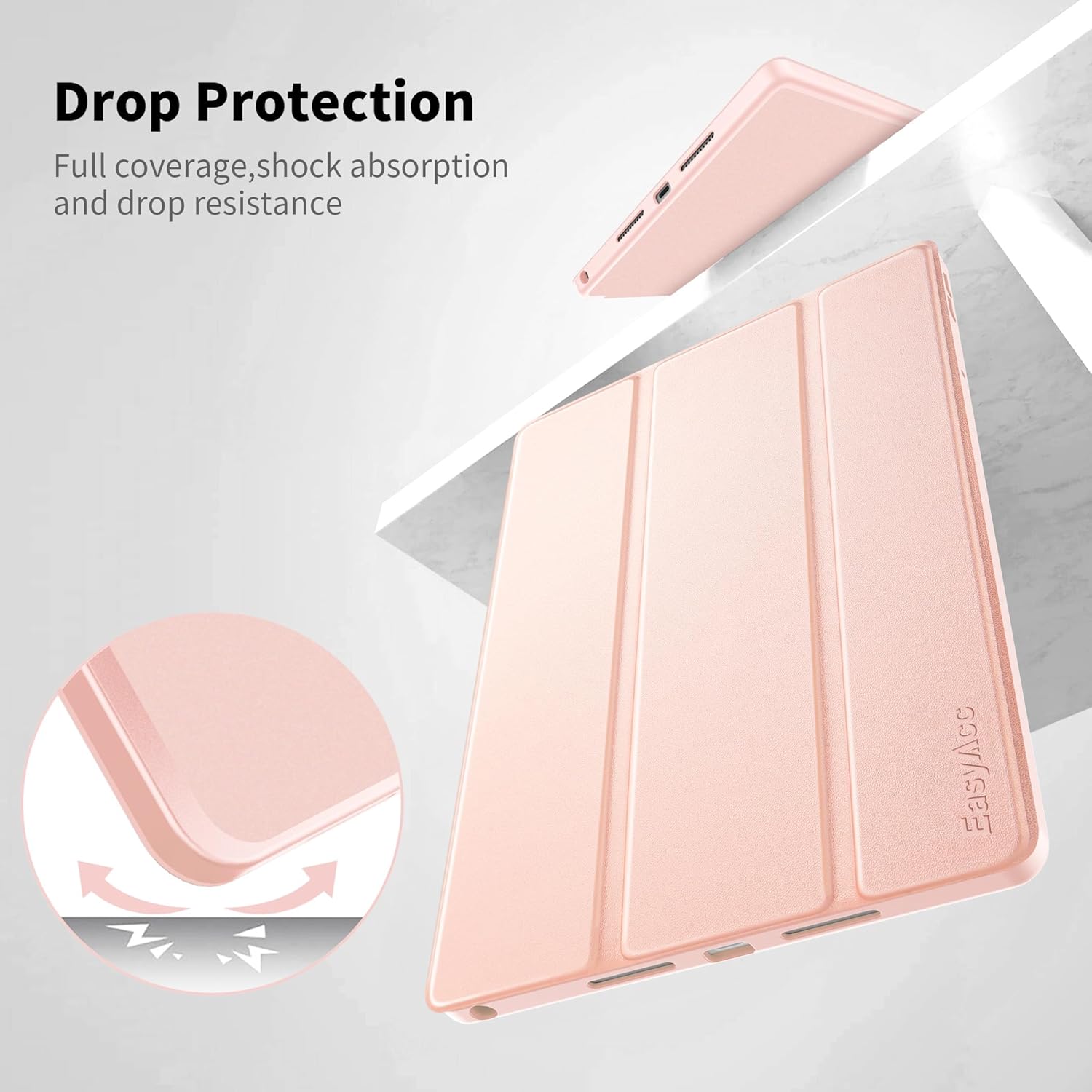 Easyacc Custodia per Lenovo Idea Tab 11" 2025, Oro Rosa - immagine 4