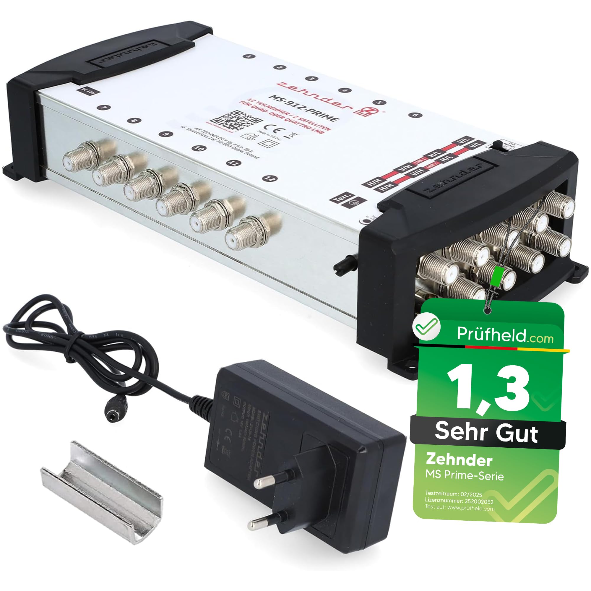 Dieci 9/12 Multiswitch per 2 Satelliti e 12 Utenti