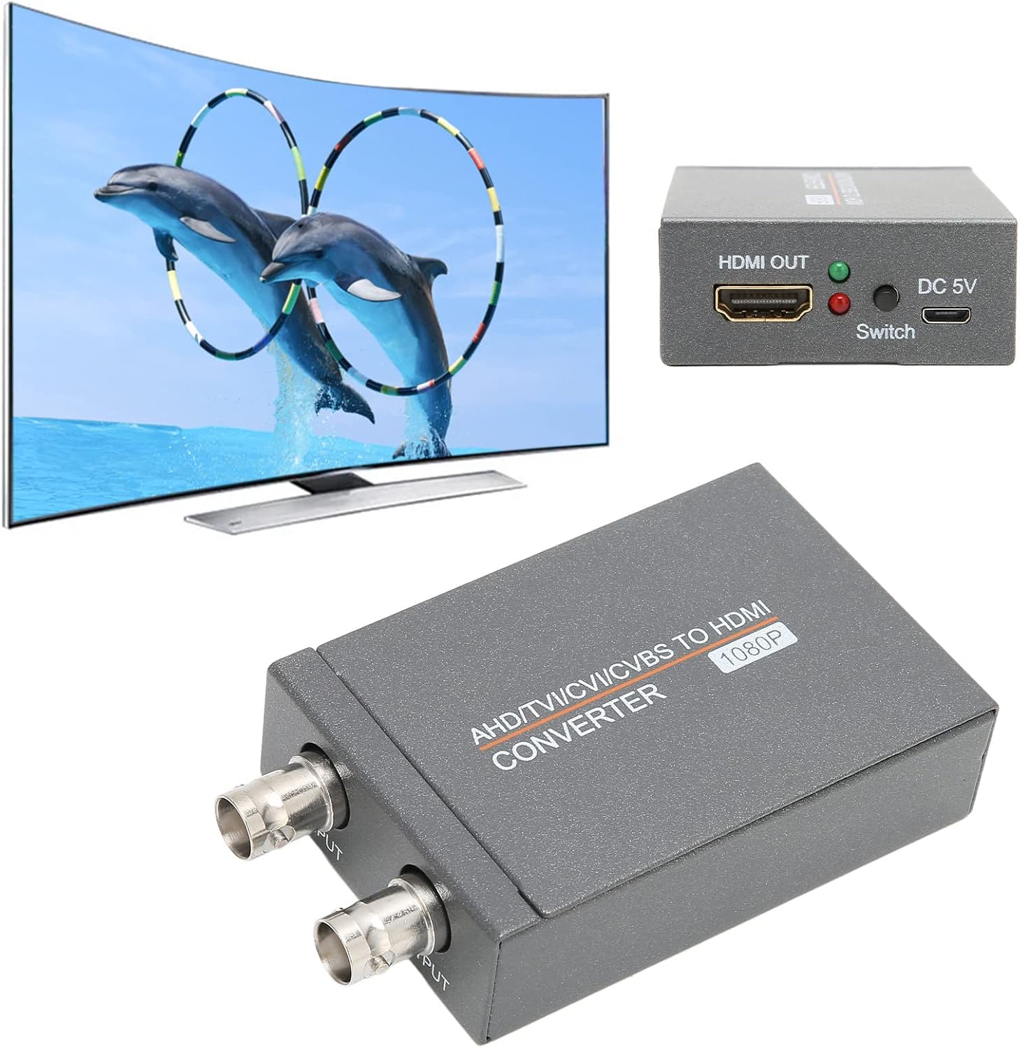 Convertitore AHD TVI CVI CVBS a HD Full 720P 1080P - immagine 2