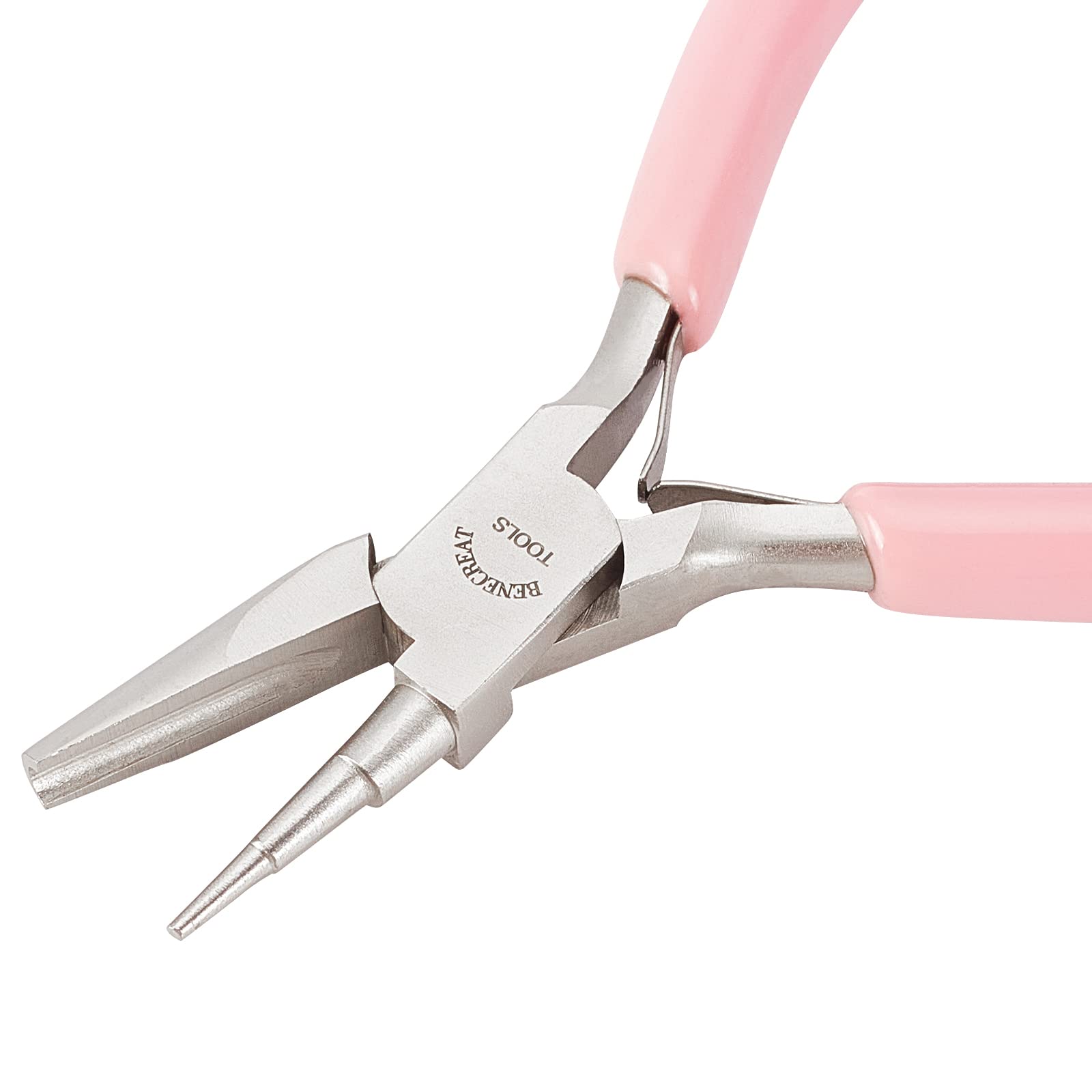 BENECREAT Pinze piegafili rosa a 3 stadi, pinze concave da 1,5 mm a 5 ...