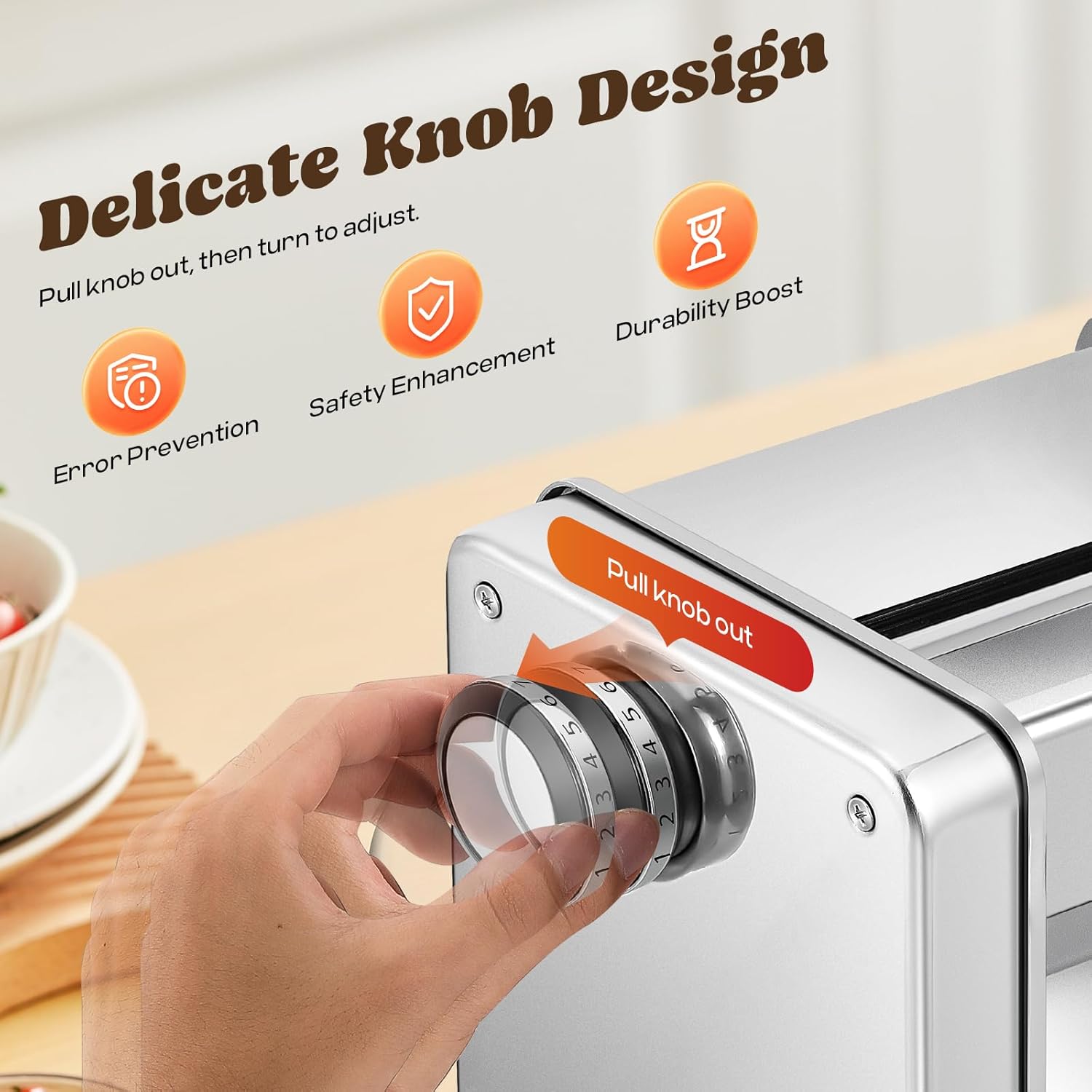 Moongiantgo Macchina per la Pasta Elettrica 3 Lame - immagine 5