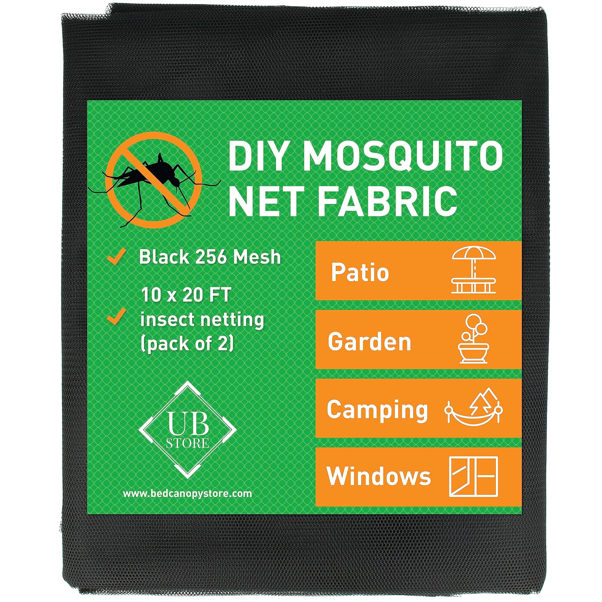 Zanzariera Nera 3x6 Metri Netti - Confezione da 2