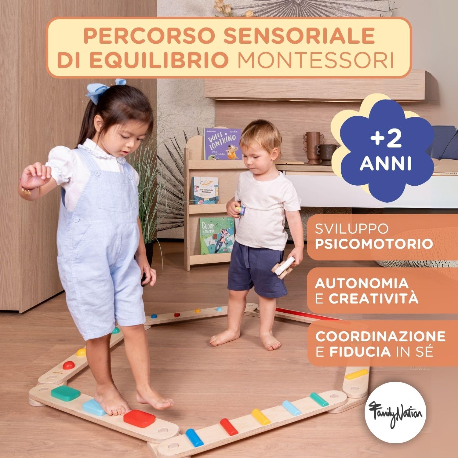 Family Nation - Percorso Sensoriale Equilibrio Montessori - immagine 2