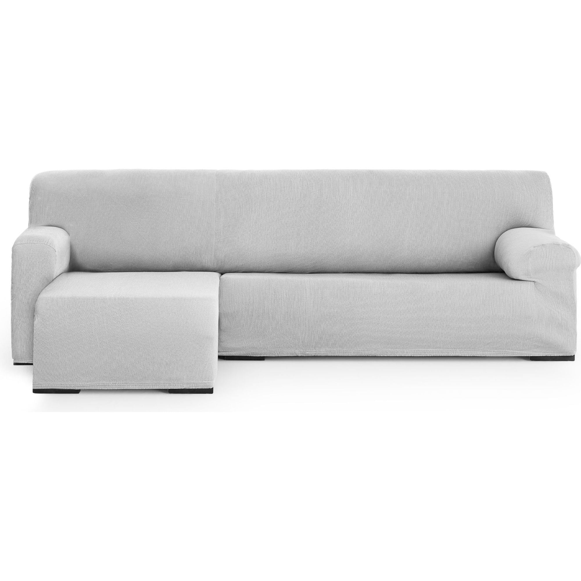 ECOMMERC3 Copridivano Chaiselong Braccio Destro, Grigio Perla