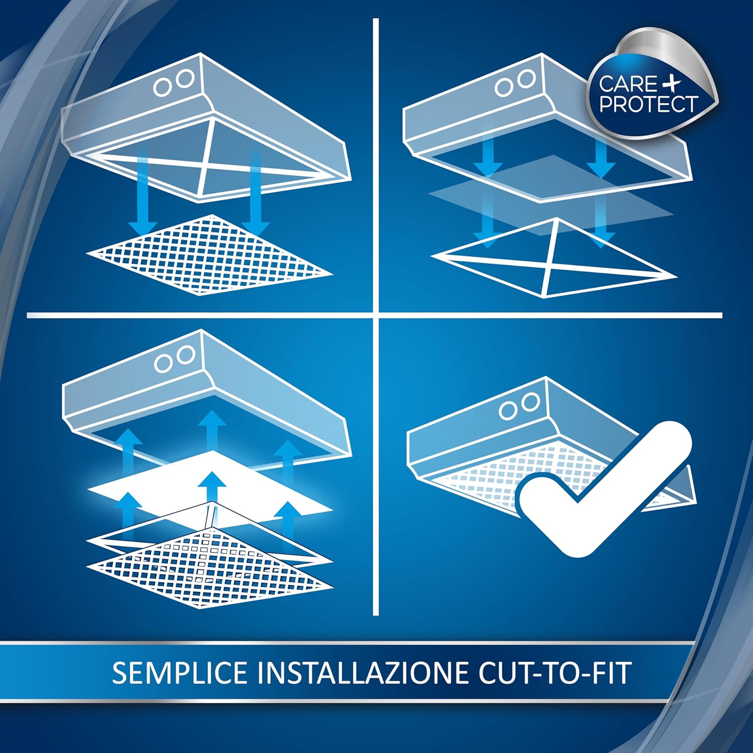 Care + Protect Filtro Cappa Ritagliabile Anti-Grasso - immagine 5