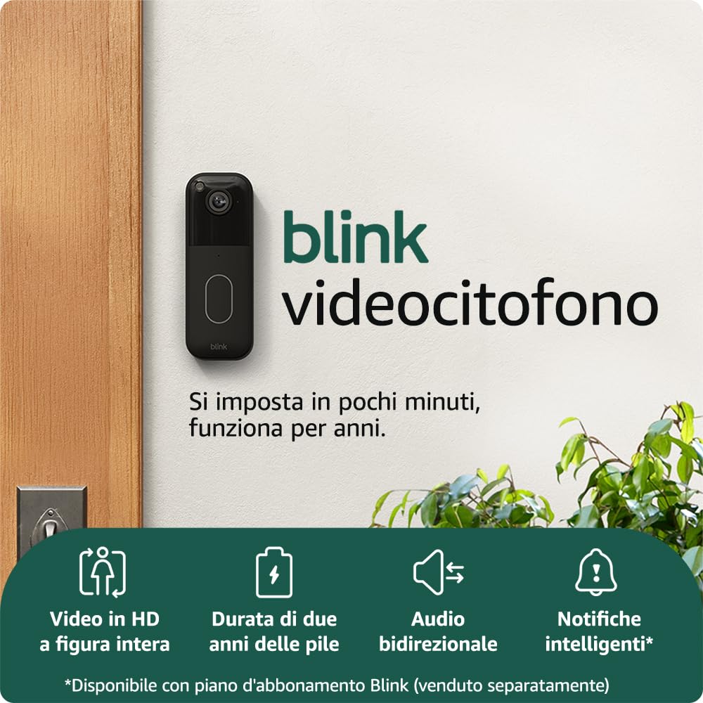 Blink Sistema Videocitofonico HD, Nero - immagine 1