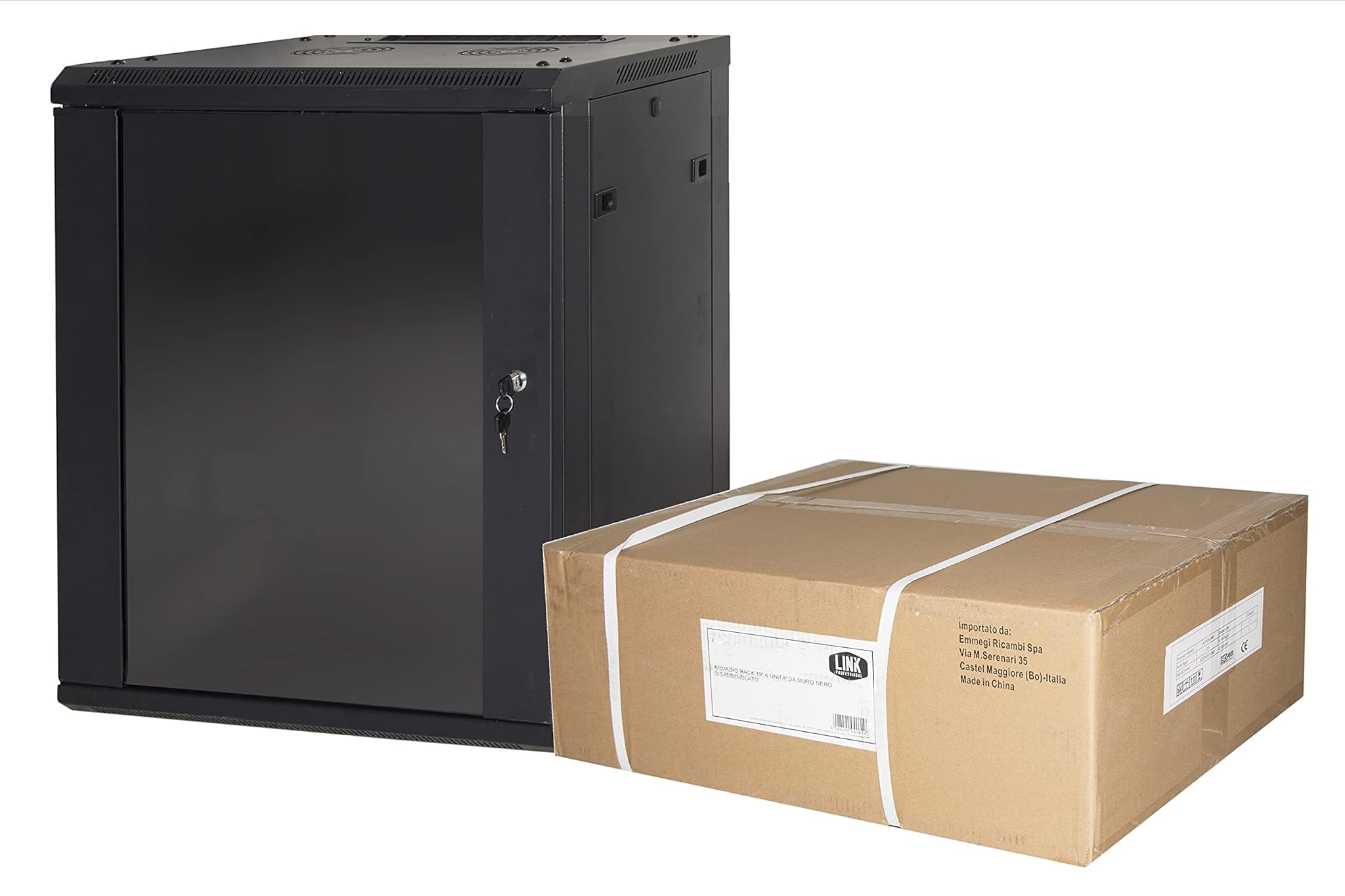 Armadio Rack 19" 9 Unità da Muro 600x450mm, Nero