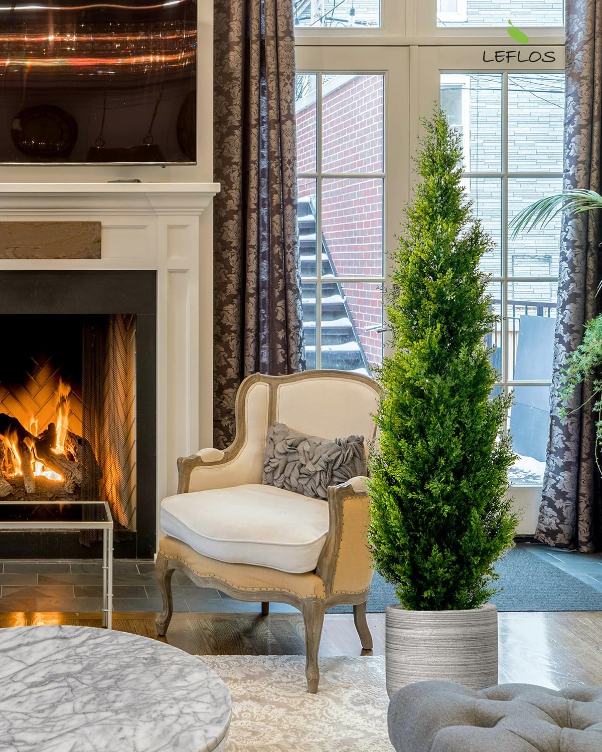 Leflos Albero di Cedro Artificiale 150 cm, 2 pz. - immagine 6