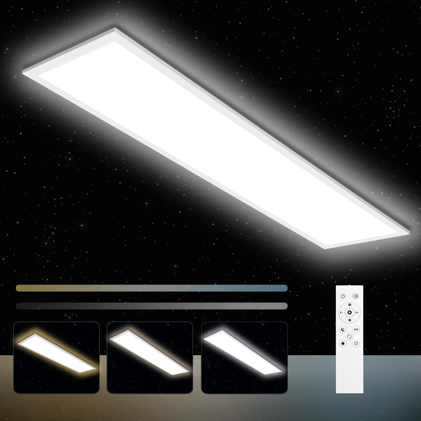 Oraymin Plafoniera LED Soffitto 100x25 CM 30W